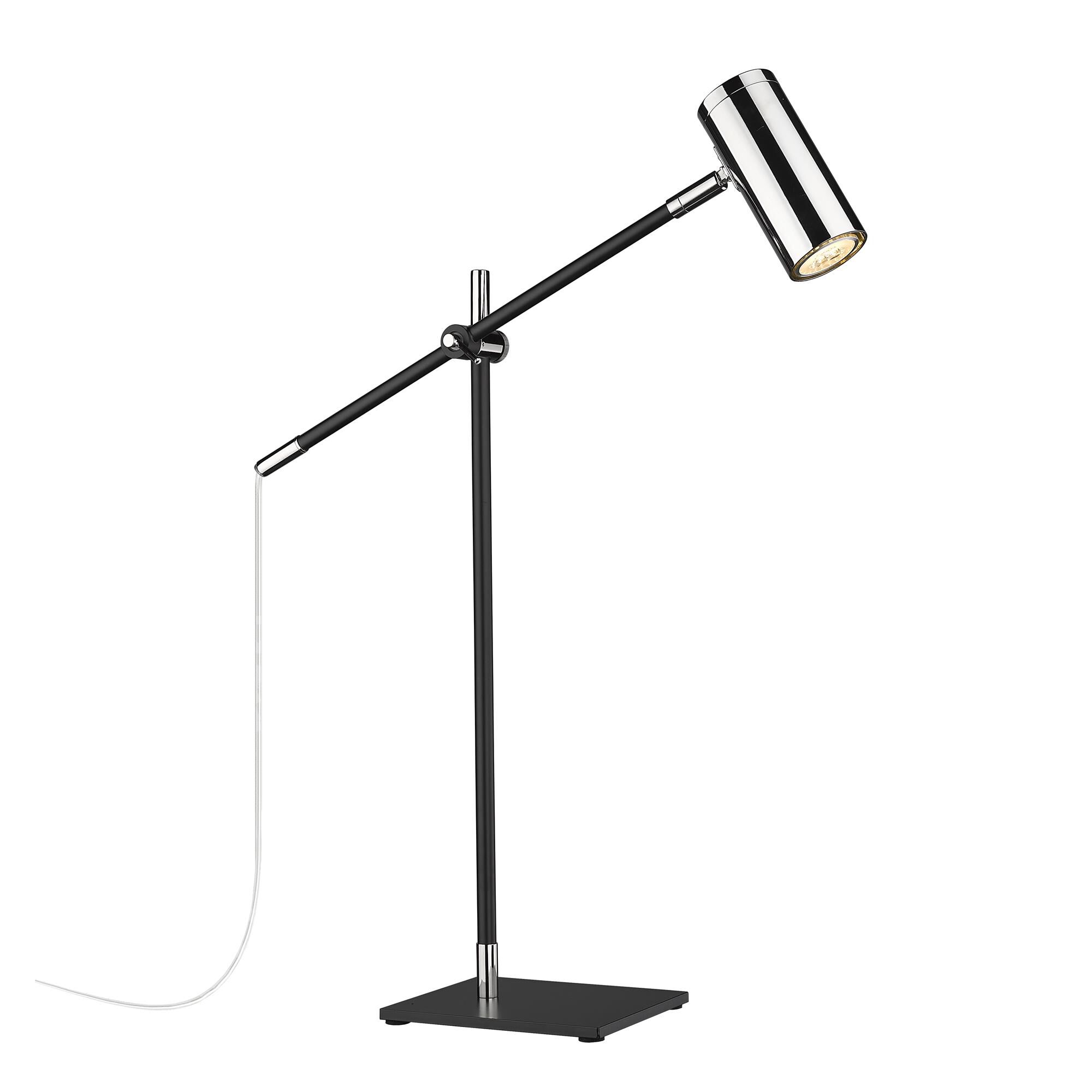 Shown in Matte Black And Polished Nickel finish and Aluminum glass and Aluminum shade