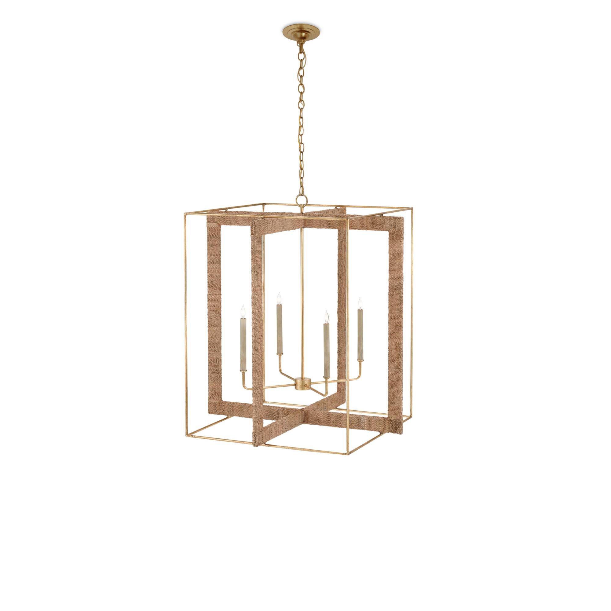Purebred 32 Inch 4 Light Chandelier by Currey and Company
