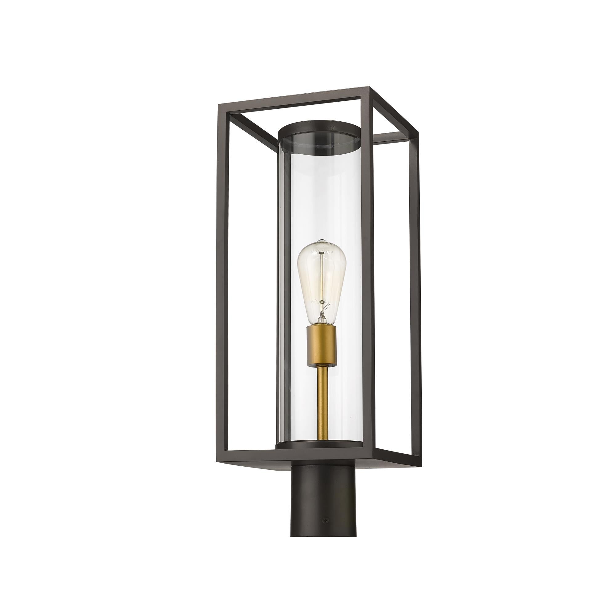 Shown in Deep Bronze + Outdoor Brass finish and Glass shade
