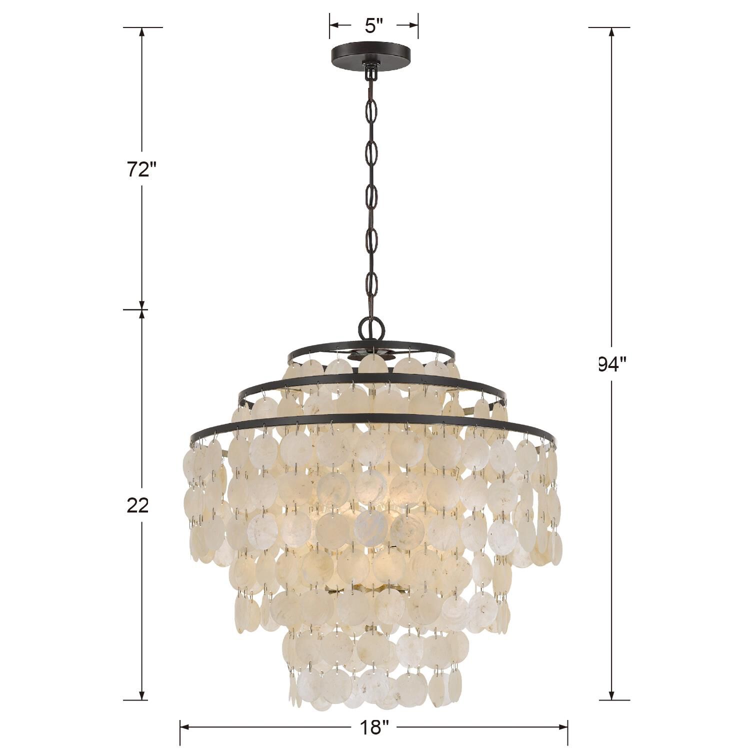 Brielle 18 Inch 4 Light Mini Chandelier by Crystorama