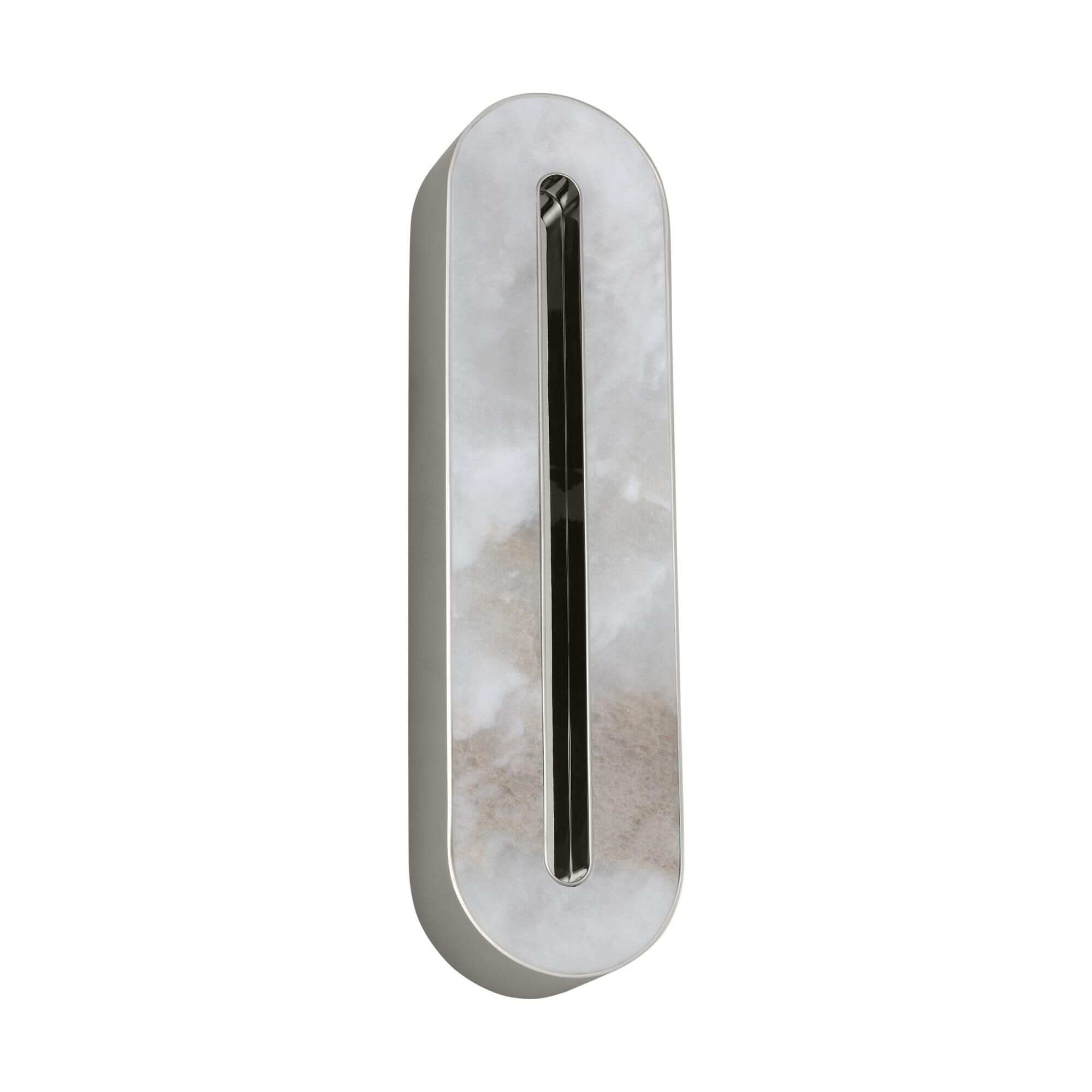 Shown in Polished Nickel finish and Alabaster shade