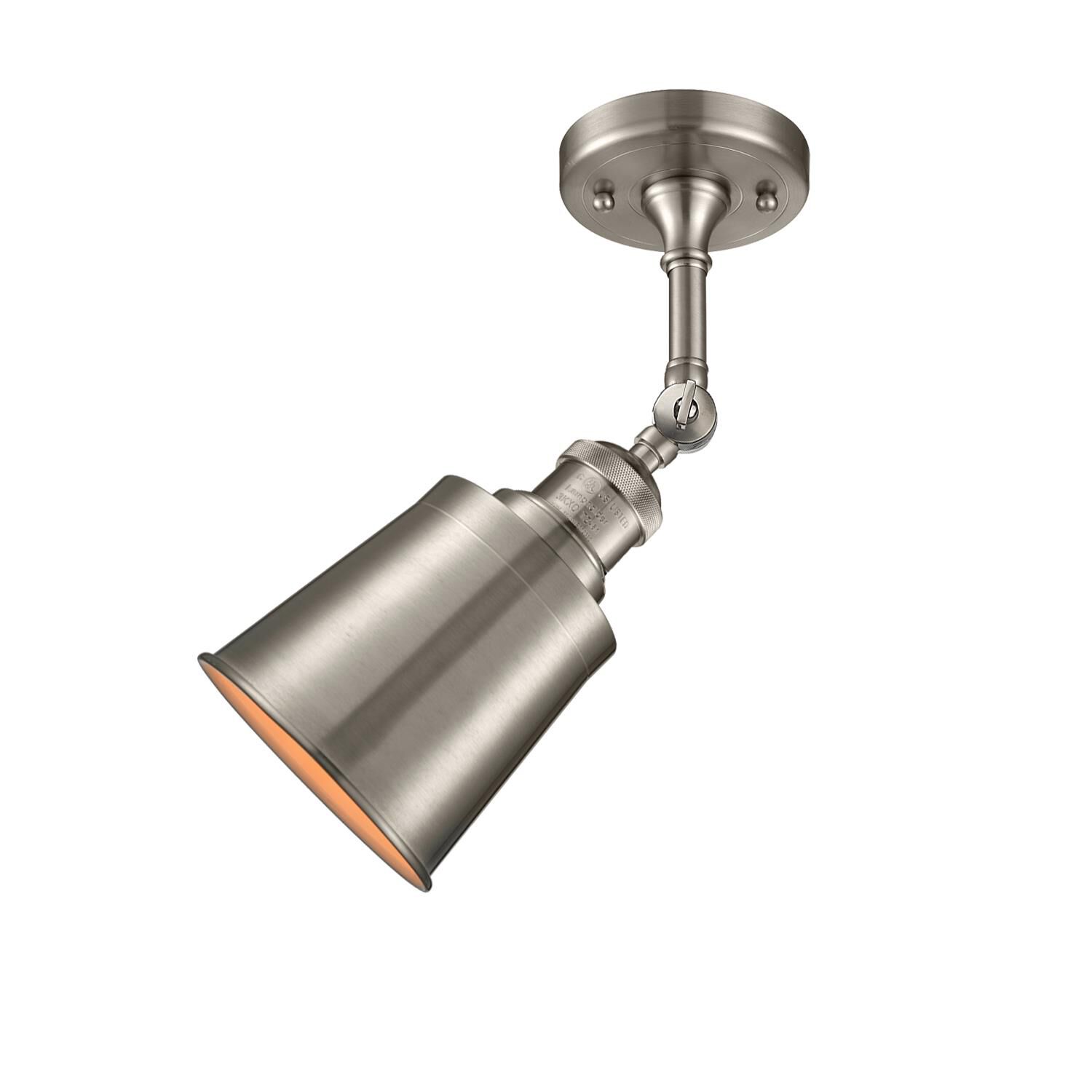 Shown in Brushed Satin Nickel finish and Brushed Satin Nickel shade and None accent