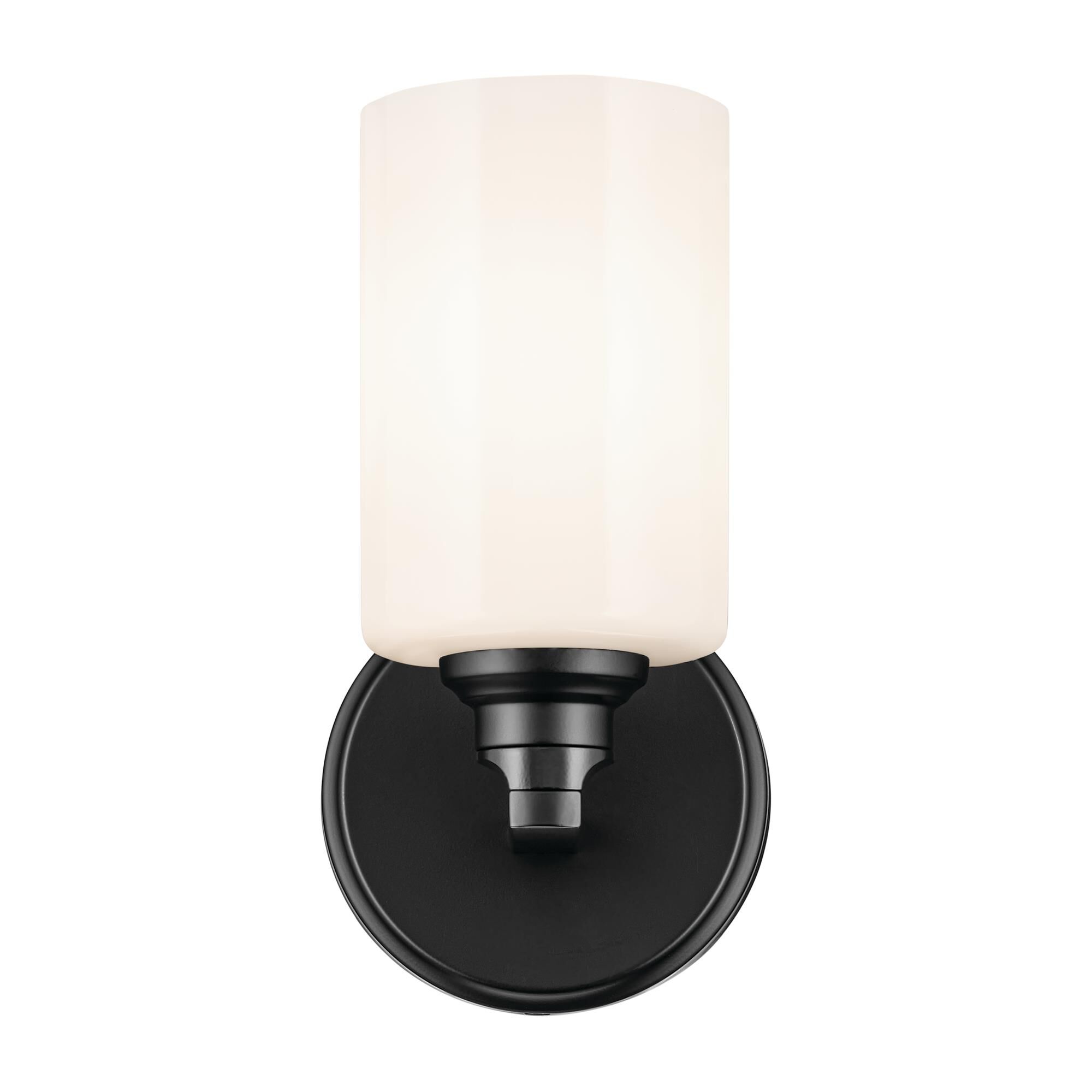 Shown in Black finish and Opal glass