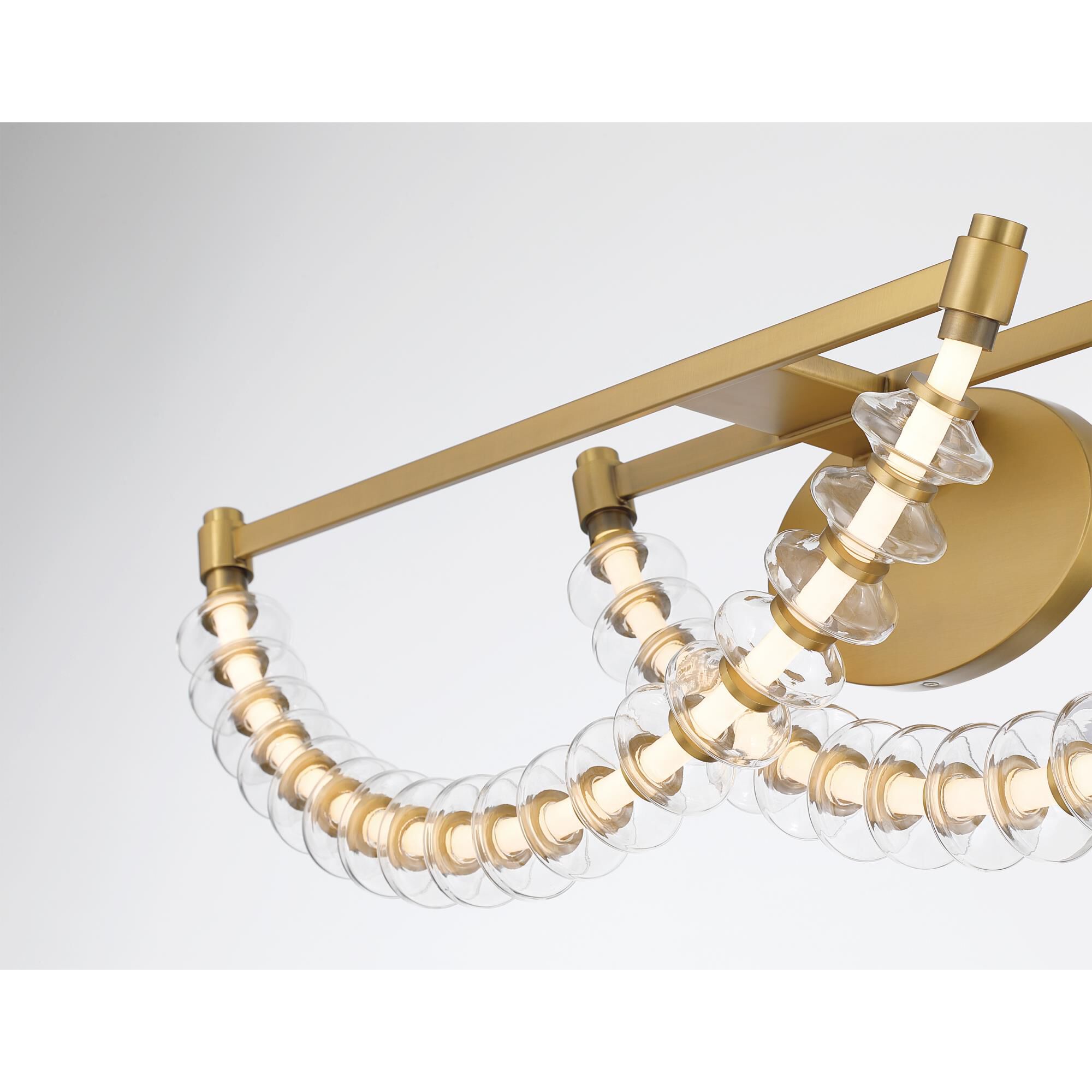 Shown in Legacy Brass finish and Clear glass