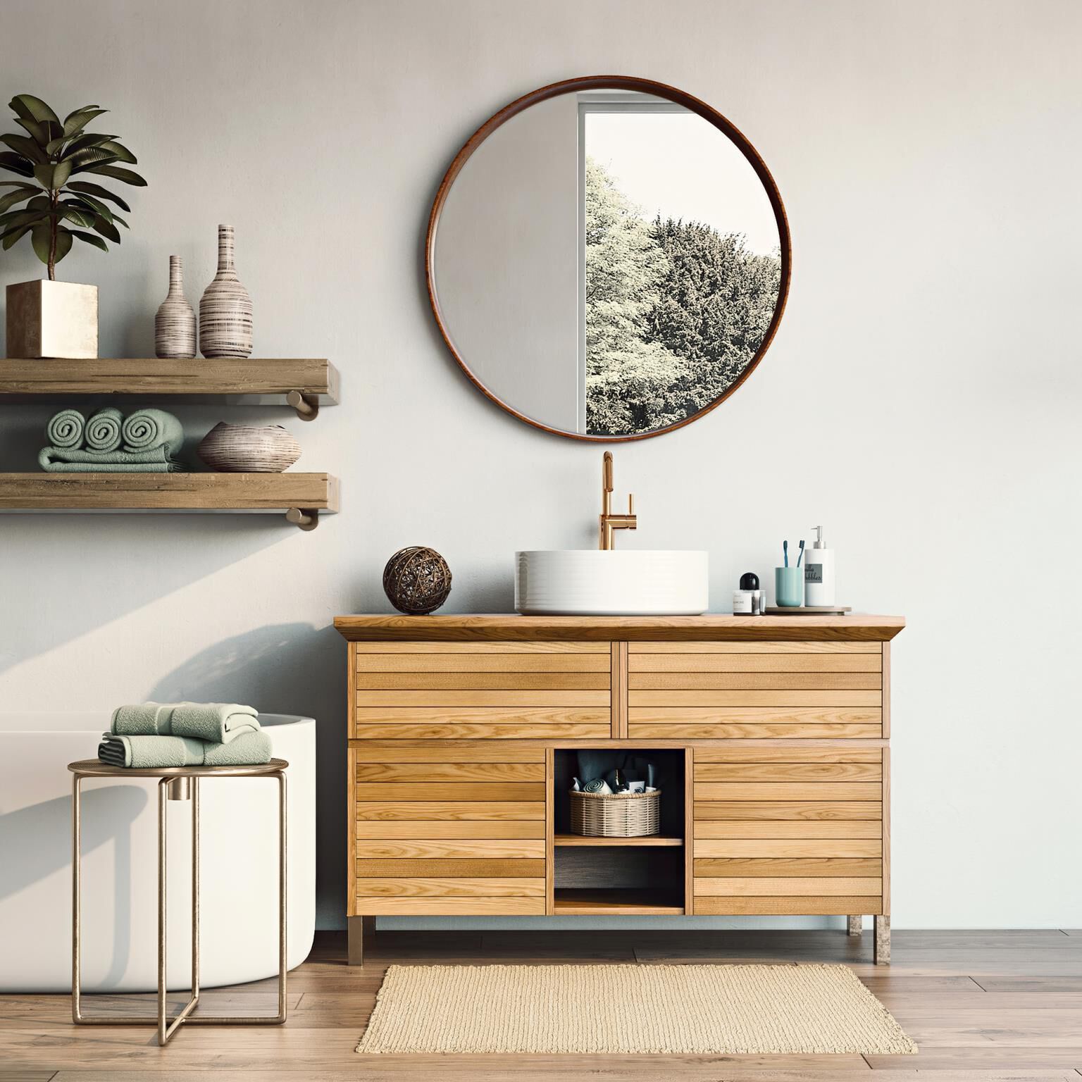 Shown in Stained finish