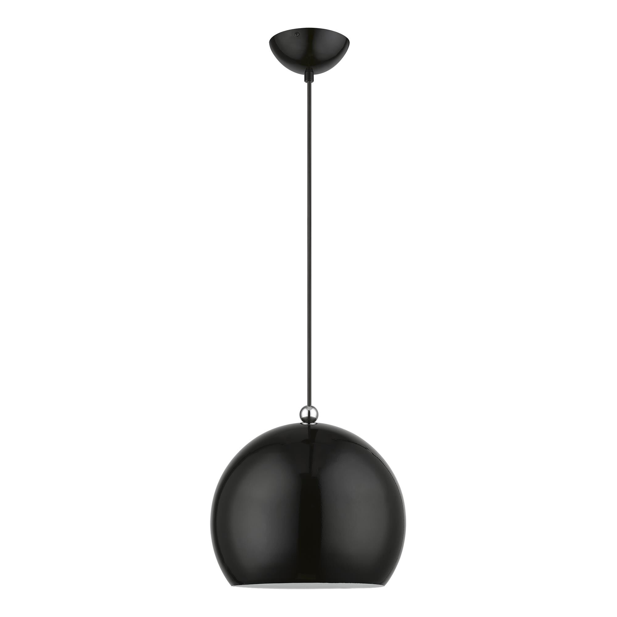 Shown in Shiny Black with Polished Chrome Accents finish and Shiny Black Steel With Shiny White Inside shade