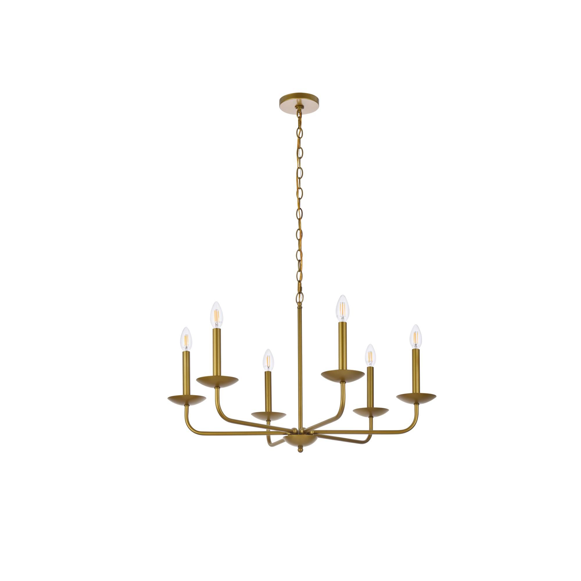 Cohen 30 Inch 6 Light Chandelier by Elegant Lighting