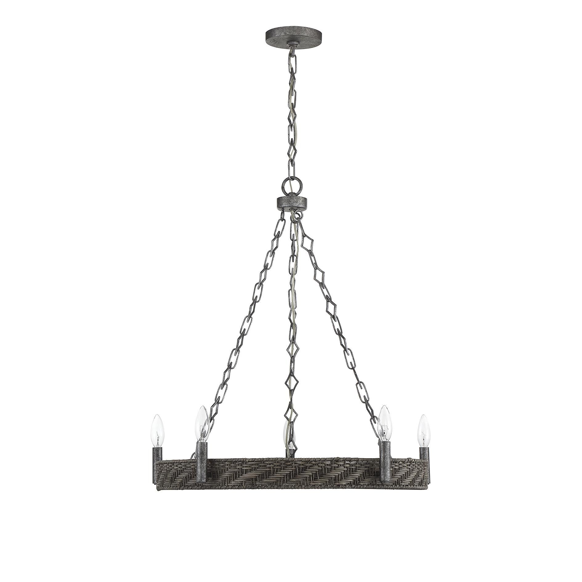 Shown in Mottled Zinc With Gray Rattan finish