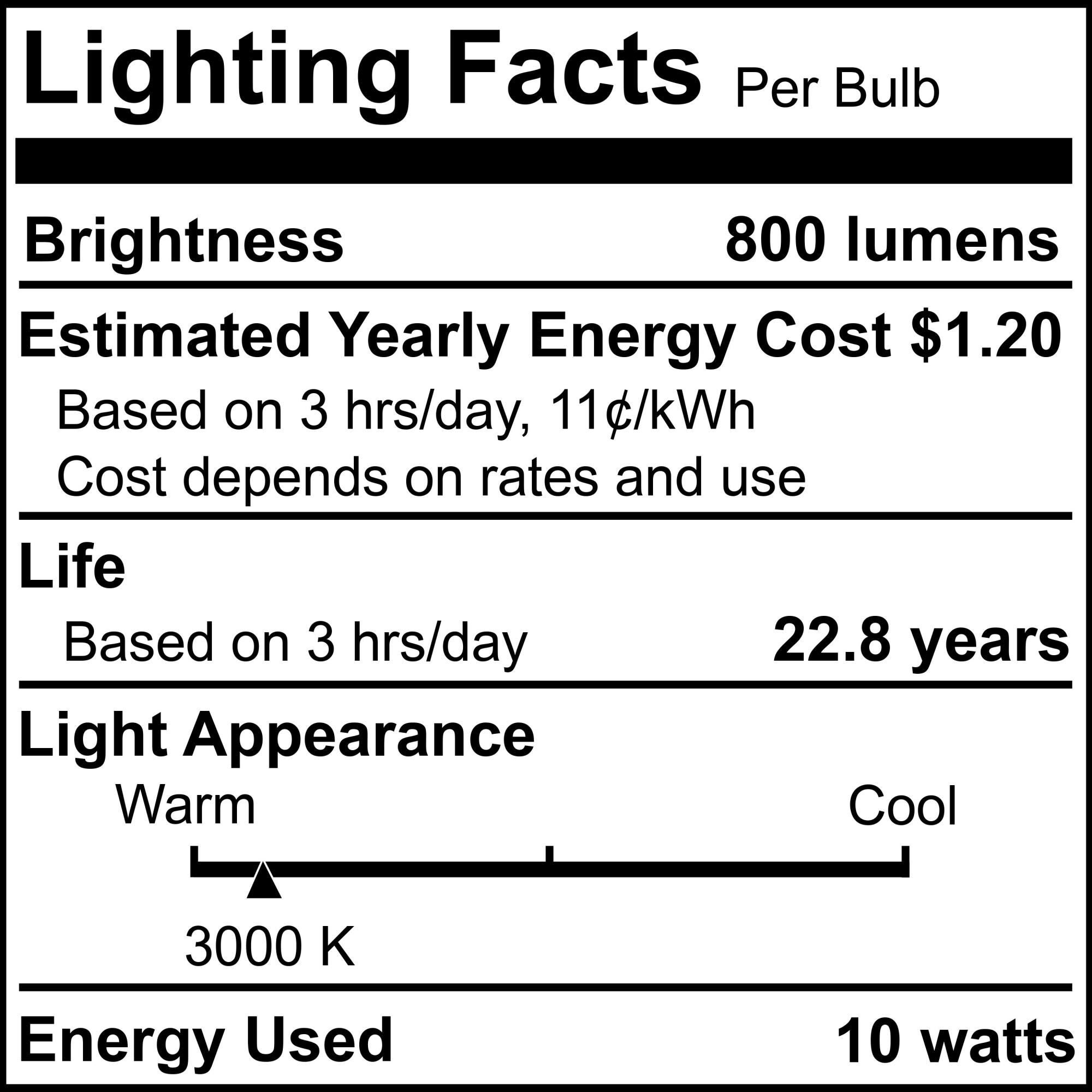 10 Watt 3000K PAR30LN LED Light Bulb,