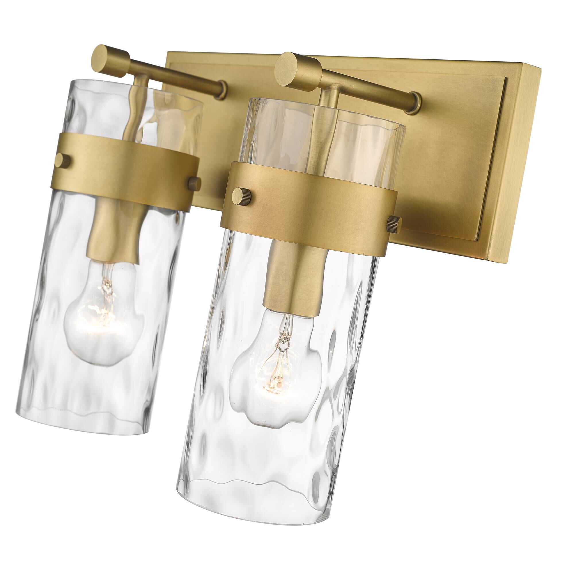 Shown in Rubbed Brass finish and Glass shade