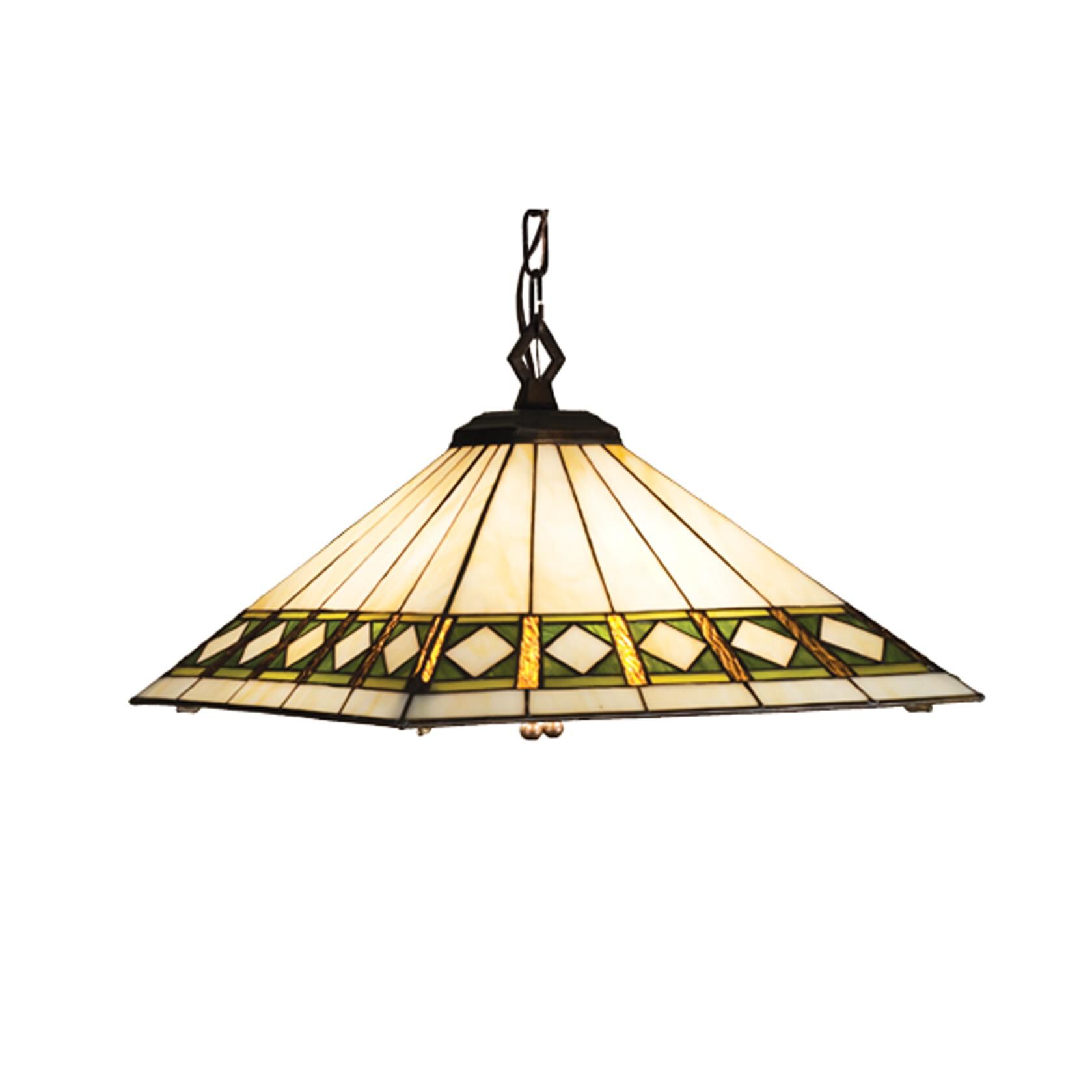 Diamond Mission 17 Inch Large Pendant by Meyda Lighting