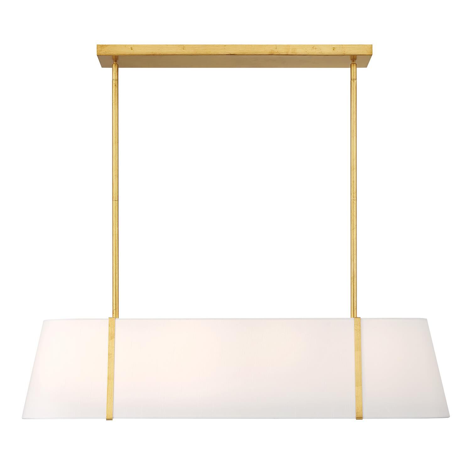 Shown in Antique Gold finish and Silk shade