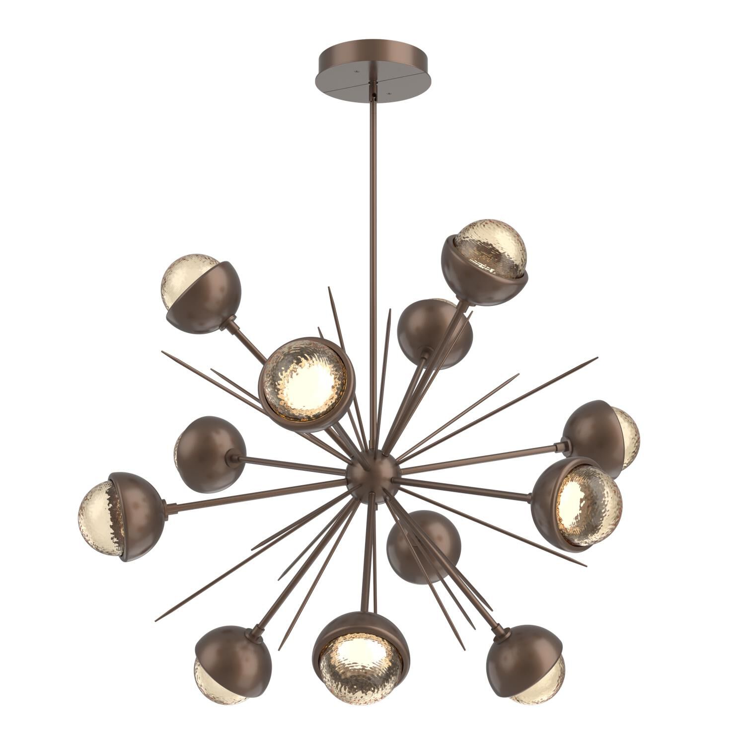 Shown in Burnished Bronze finish and Amber glass and Metal Shade Matching Finish accent
