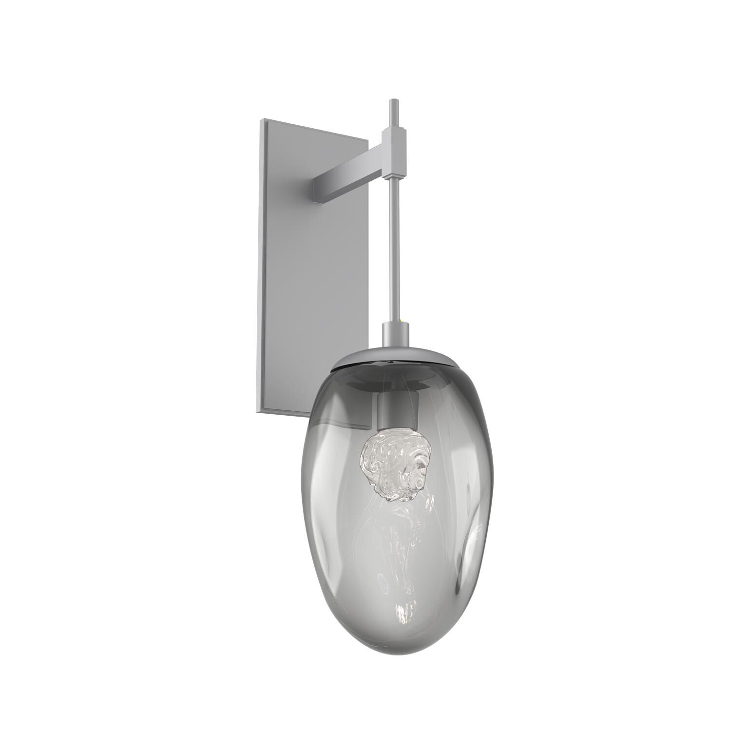 Shown in Classic Silver finish and Floret Inner And Smoke Outer glass