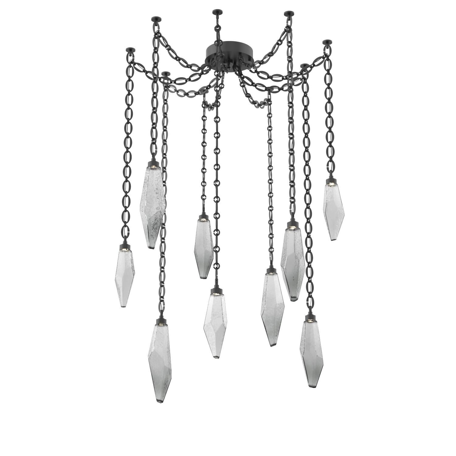 Levi Wilson Rock Crystal 14 Inch Multi Pendant Light by Hammerton Studio