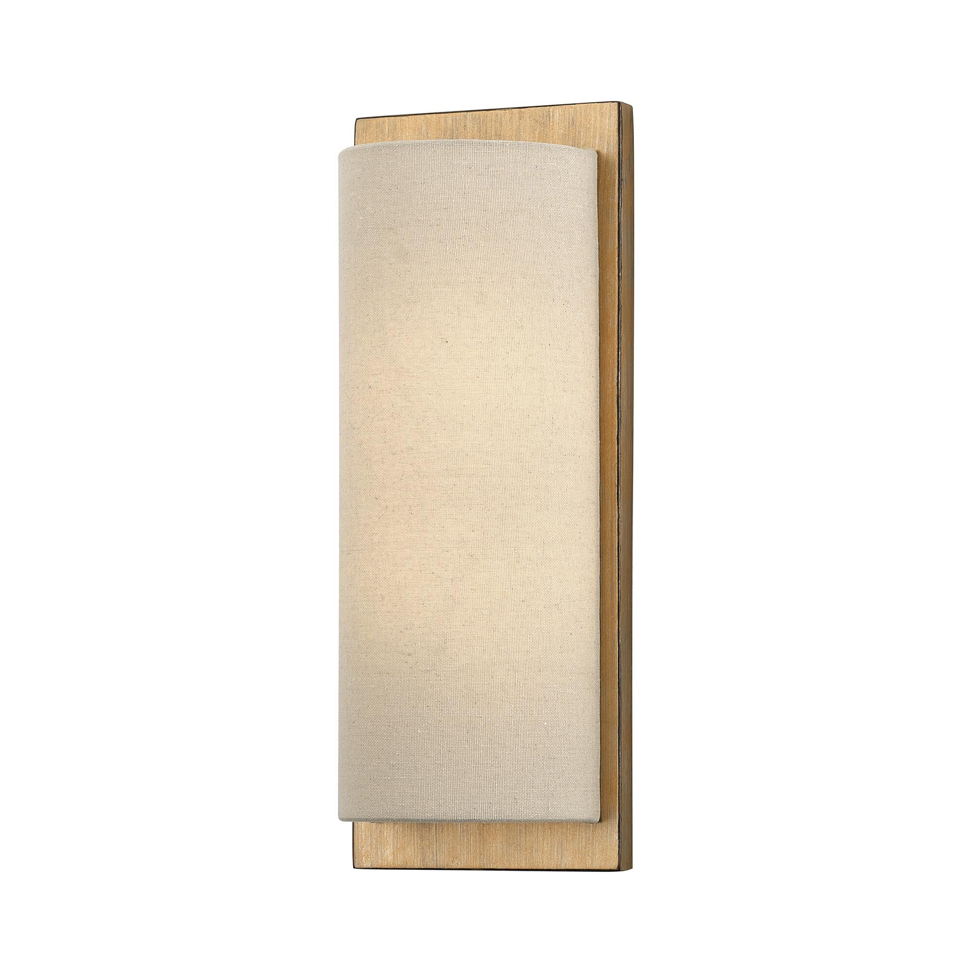 Shown in Antique Gold Leaf finish and Hand Crafted Parchment Color Hardback Fabric shade