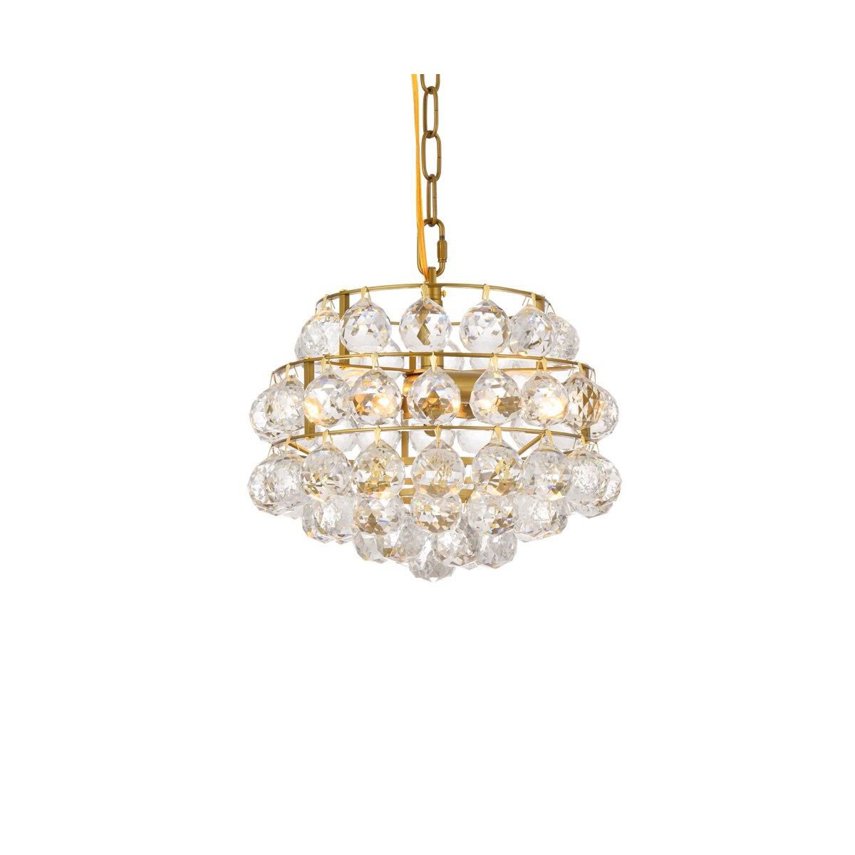 Shown in Brass finish and Royal Cut Clear crystal