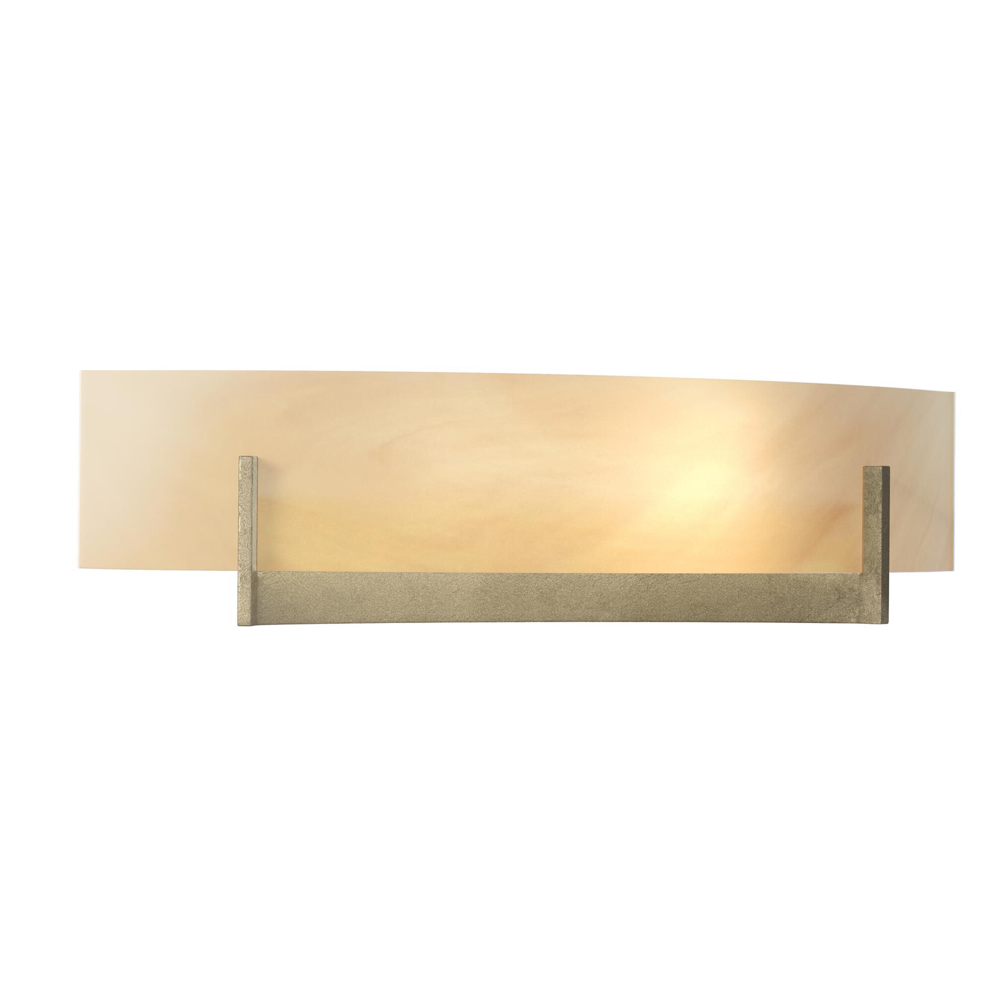 Shown in Soft Gold finish and Amber Swirl  glass