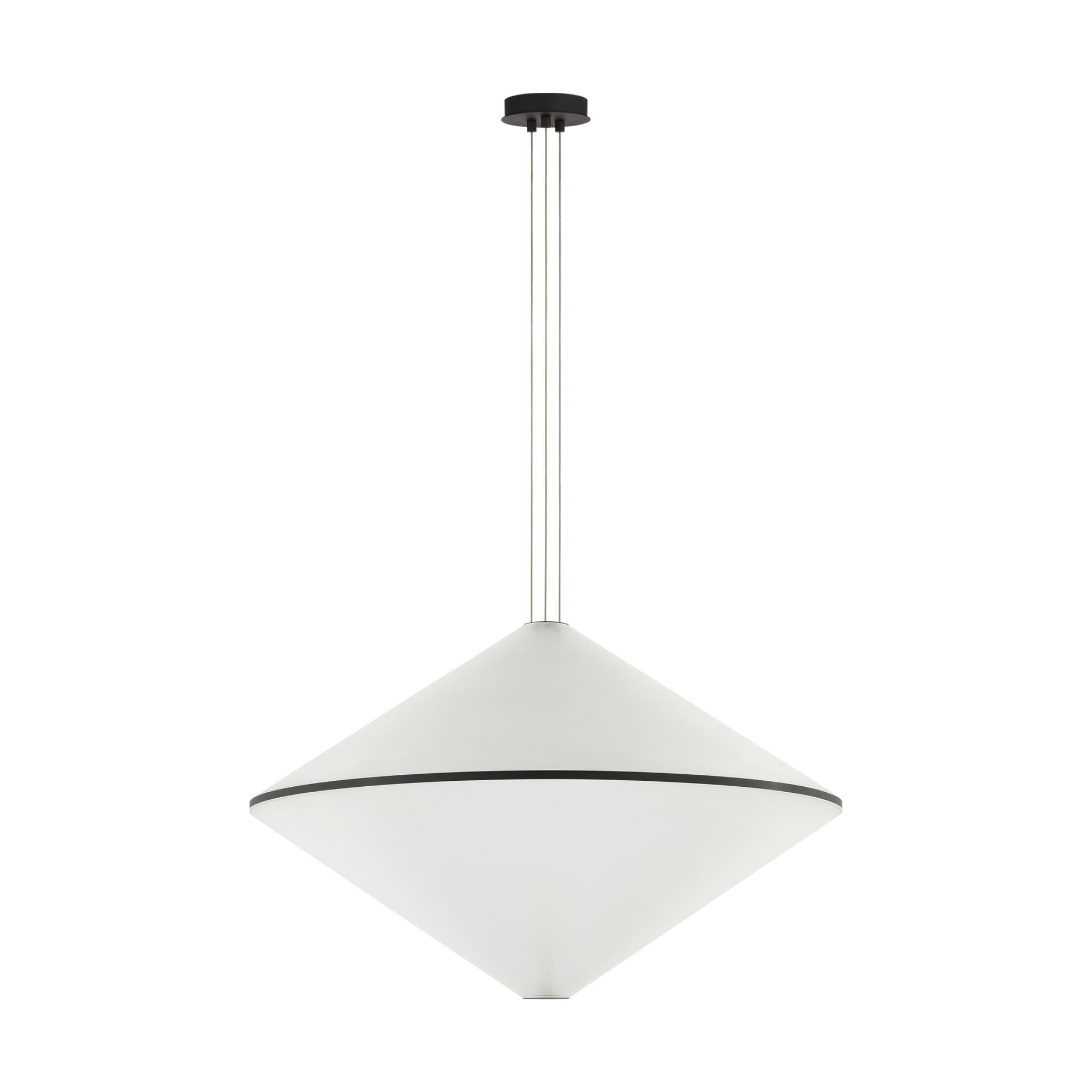 Shown in Nightshade Black finish and Opaque Carved Acrylic glass