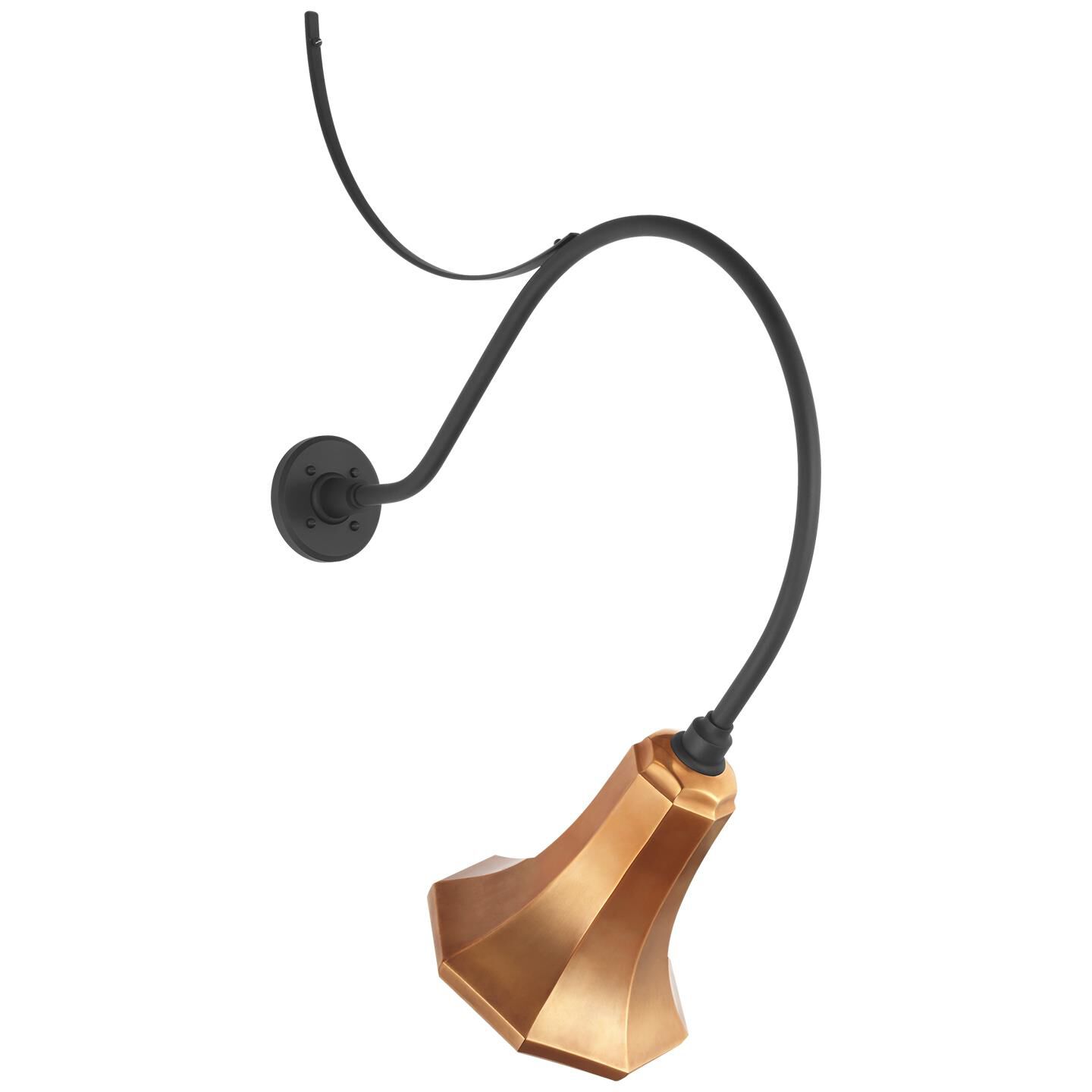 Shown in Matte Black finish and Copper shade