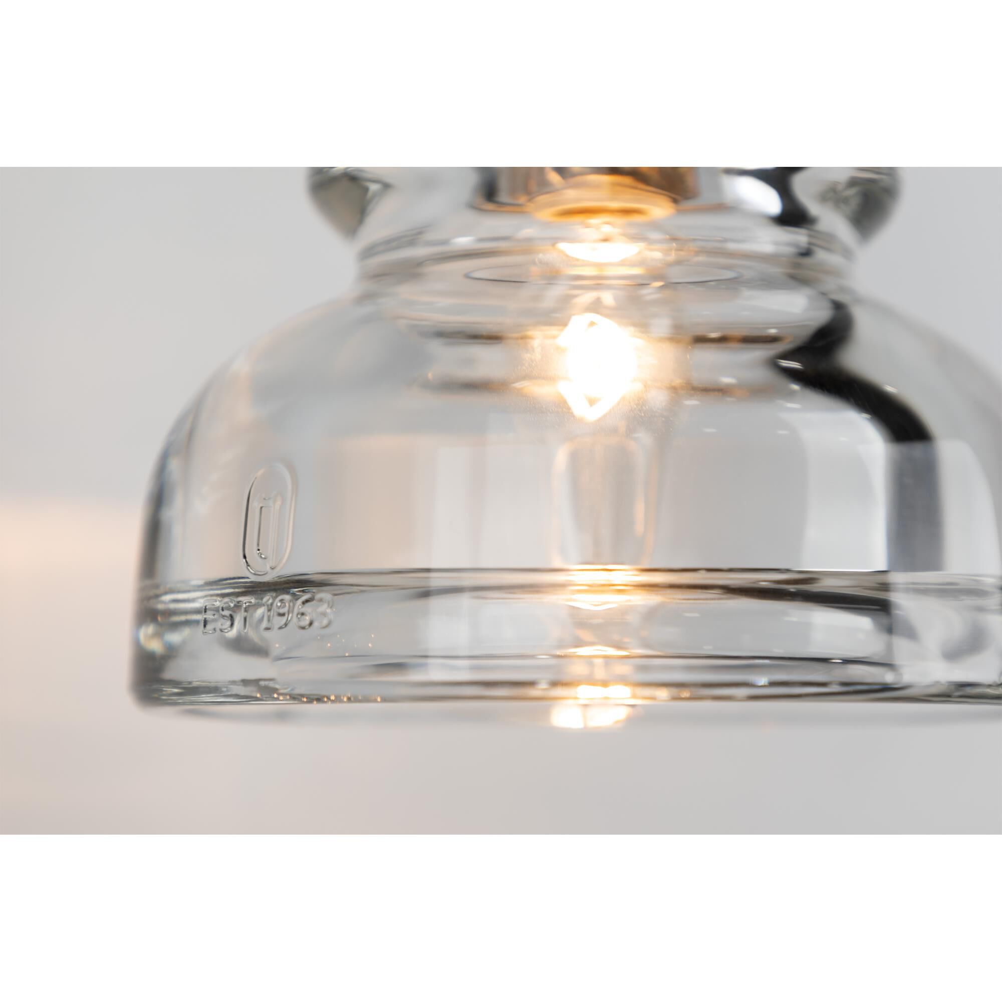 Shown in Deep Bronze finish and Historic Clear glass and Pressed Glass shade