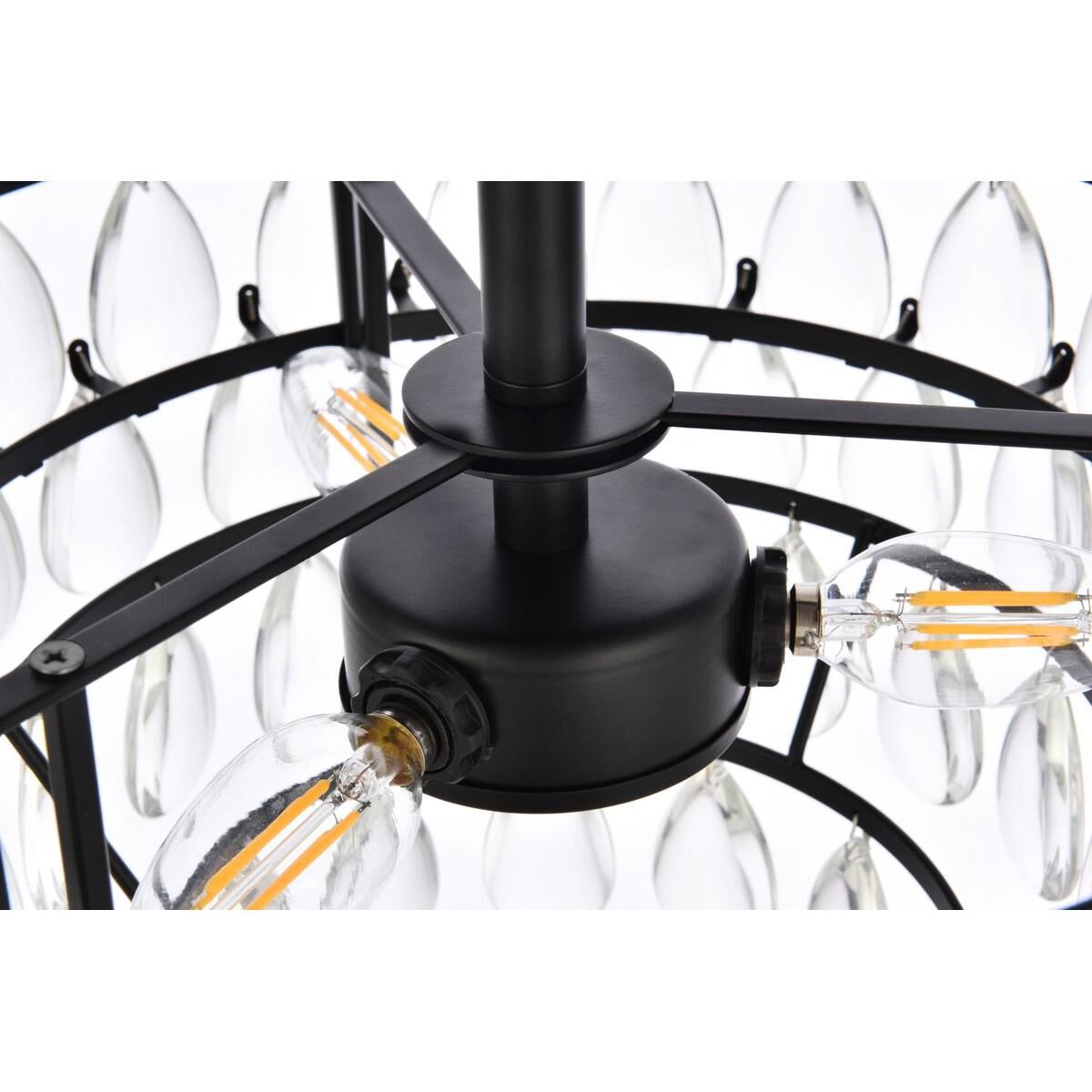 Shown in Black finish and Royal Cut Clear crystal