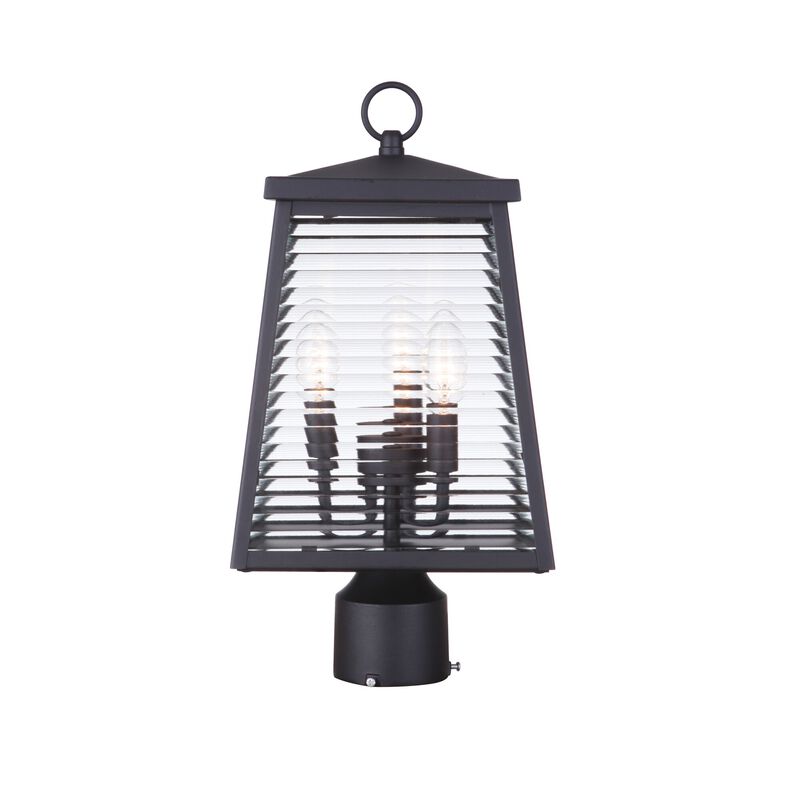 Armstrong 16 Inch Tall 3 Light Outdoor Post Lamp by Craftmade