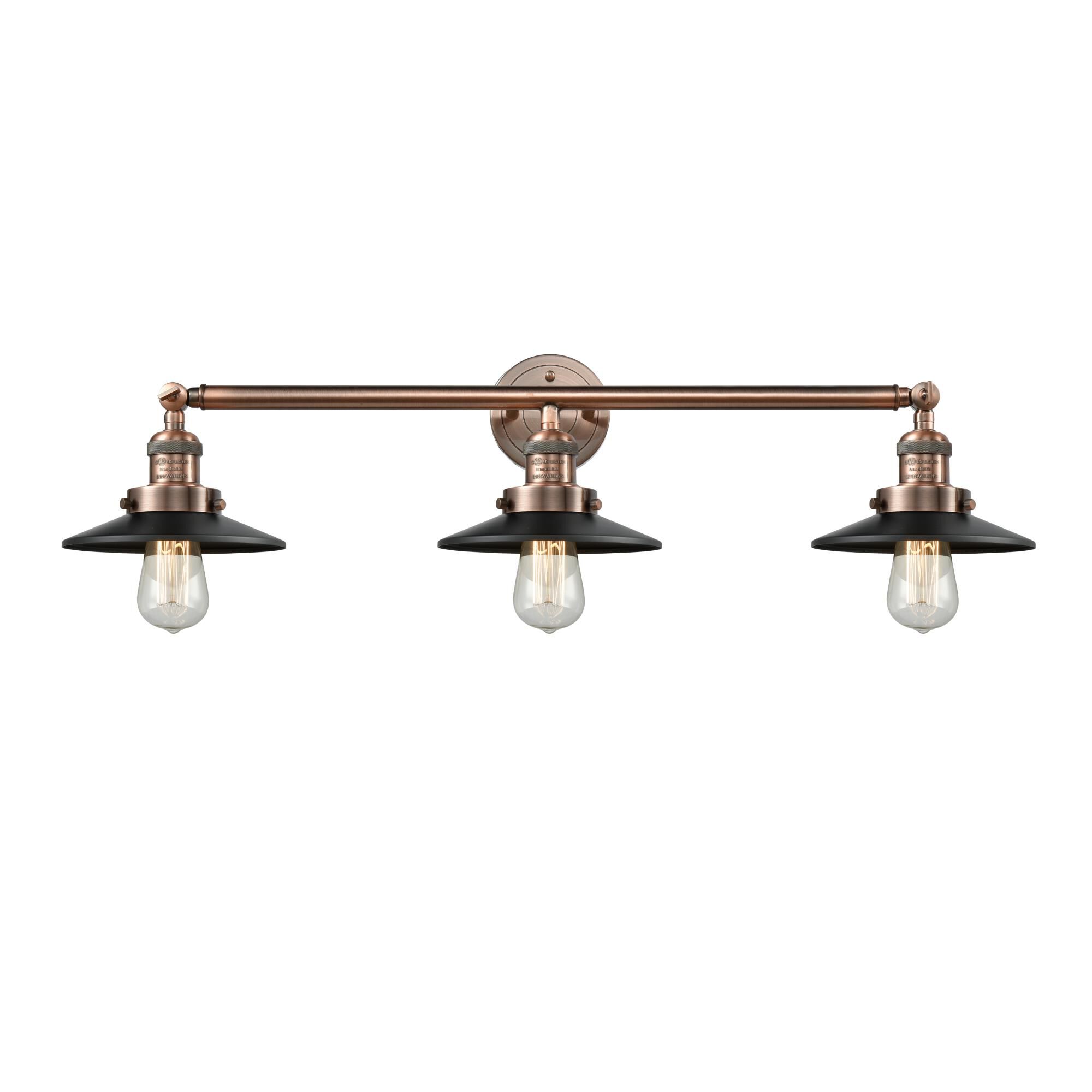 Bruno Marashlian Railroad 32 Inch 3 Light LED Bath Vanity Light by Innovations Lighting