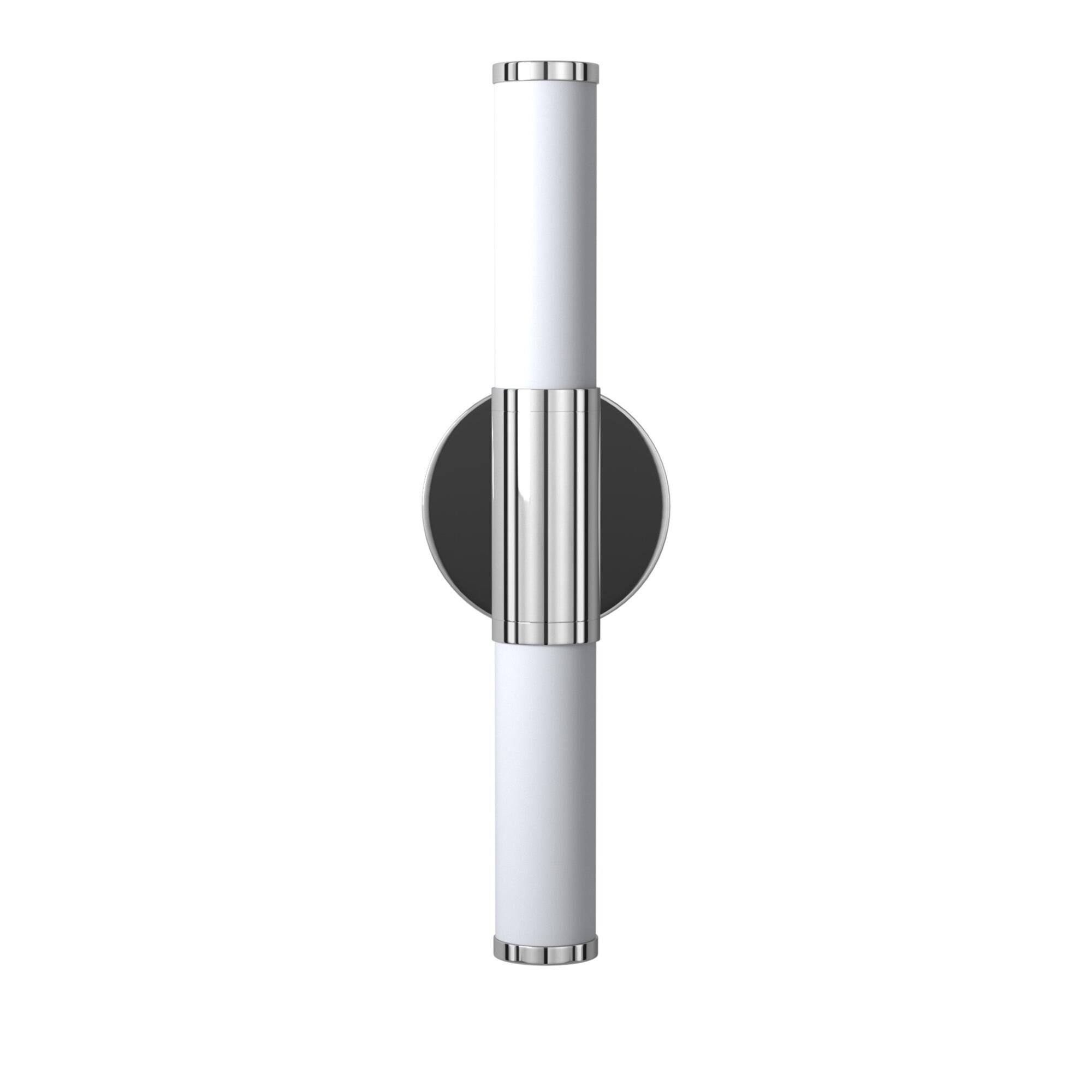 Shown in Chrome finish and Opal glass