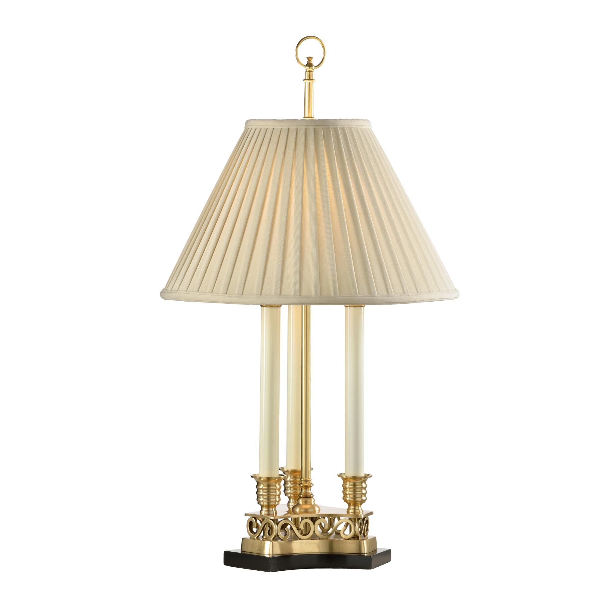 Shown in Antique Brass finish and Silkette shade
