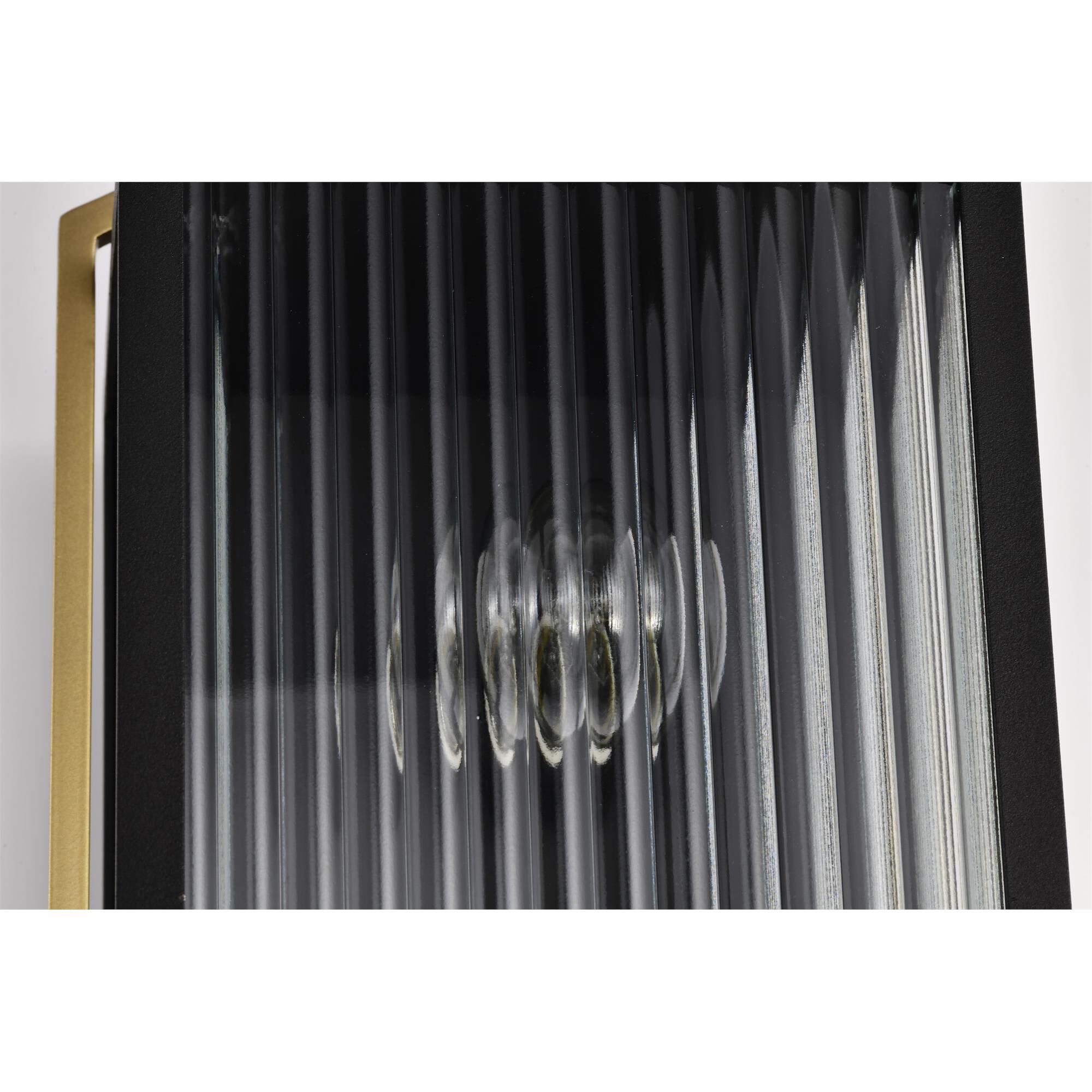 Shown in Black and Gold finish and Clear glass