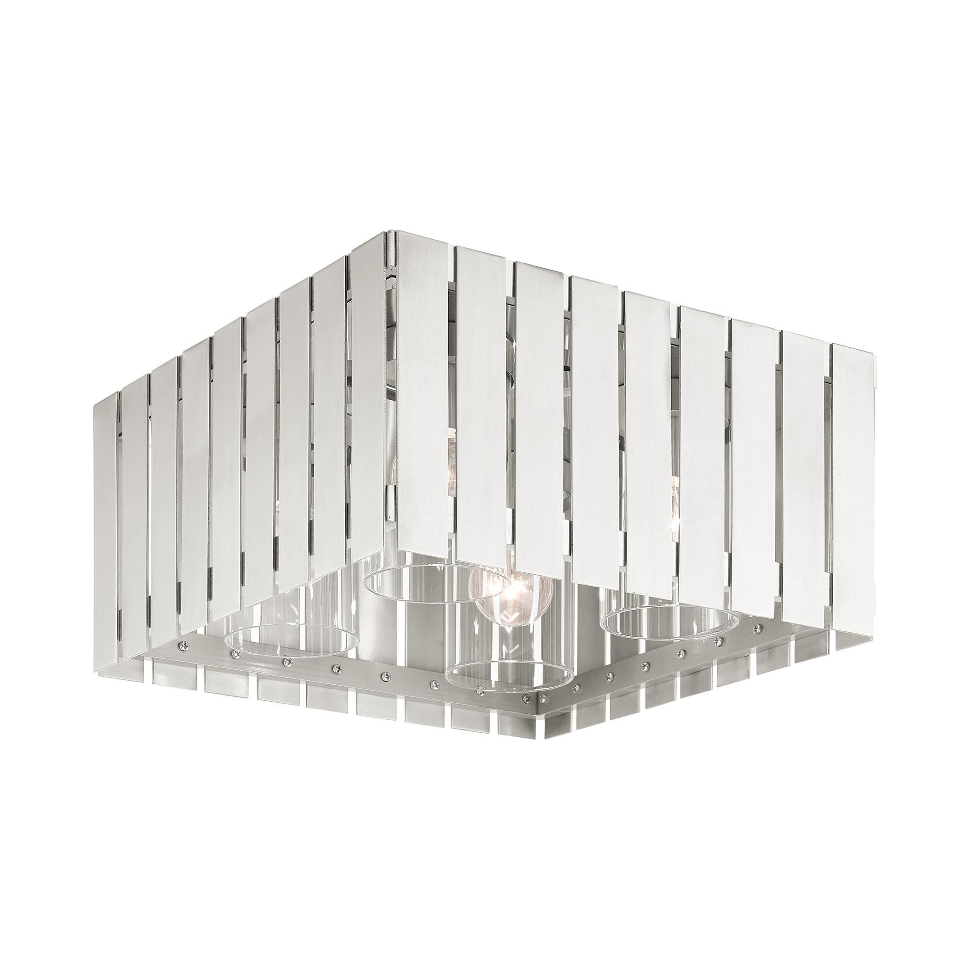 Shown in Brushed Nickel finish and Clear glass and Clear Glass shade