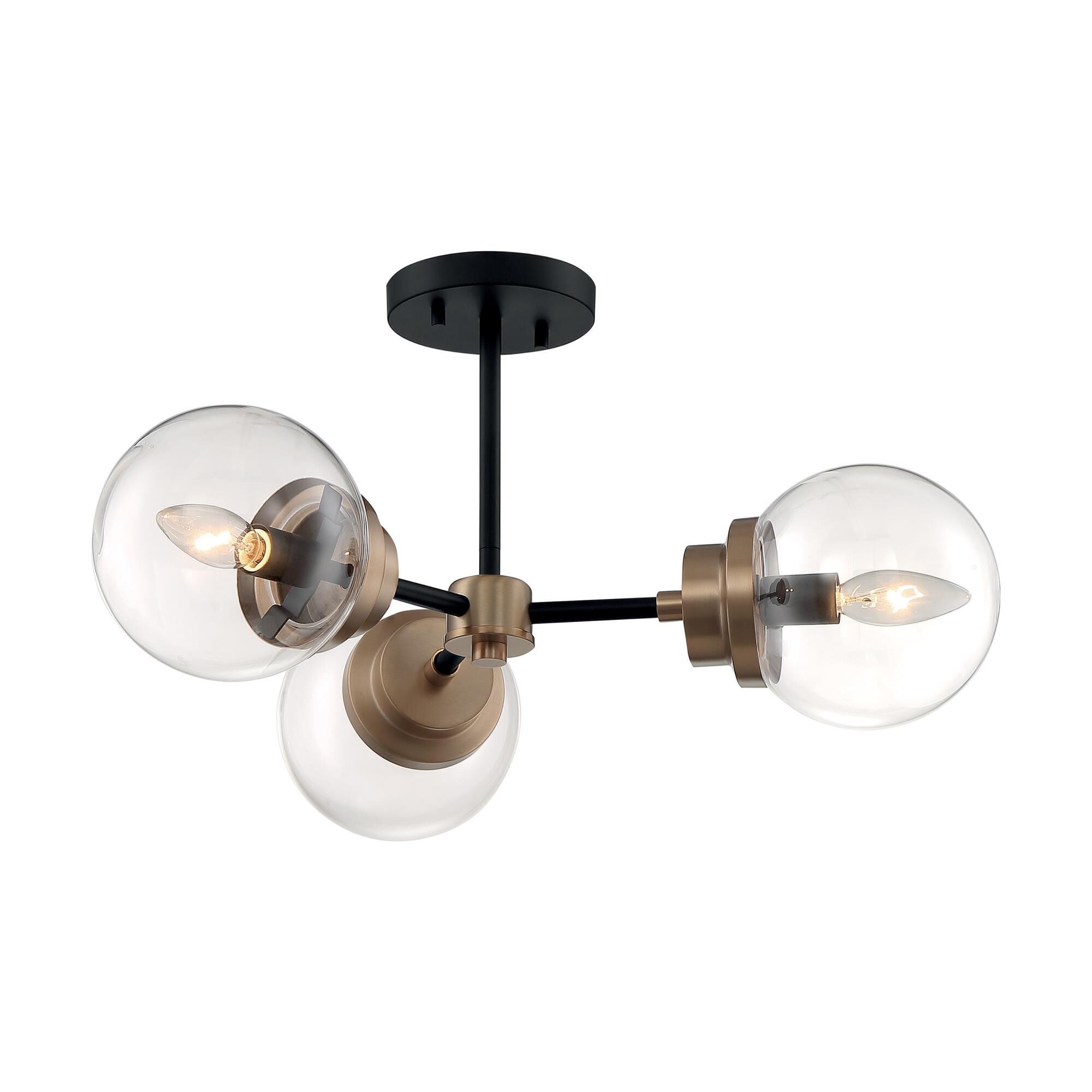 Axis 22 Inch 3 Light Semi Flush Mount by Nuvo Lighting