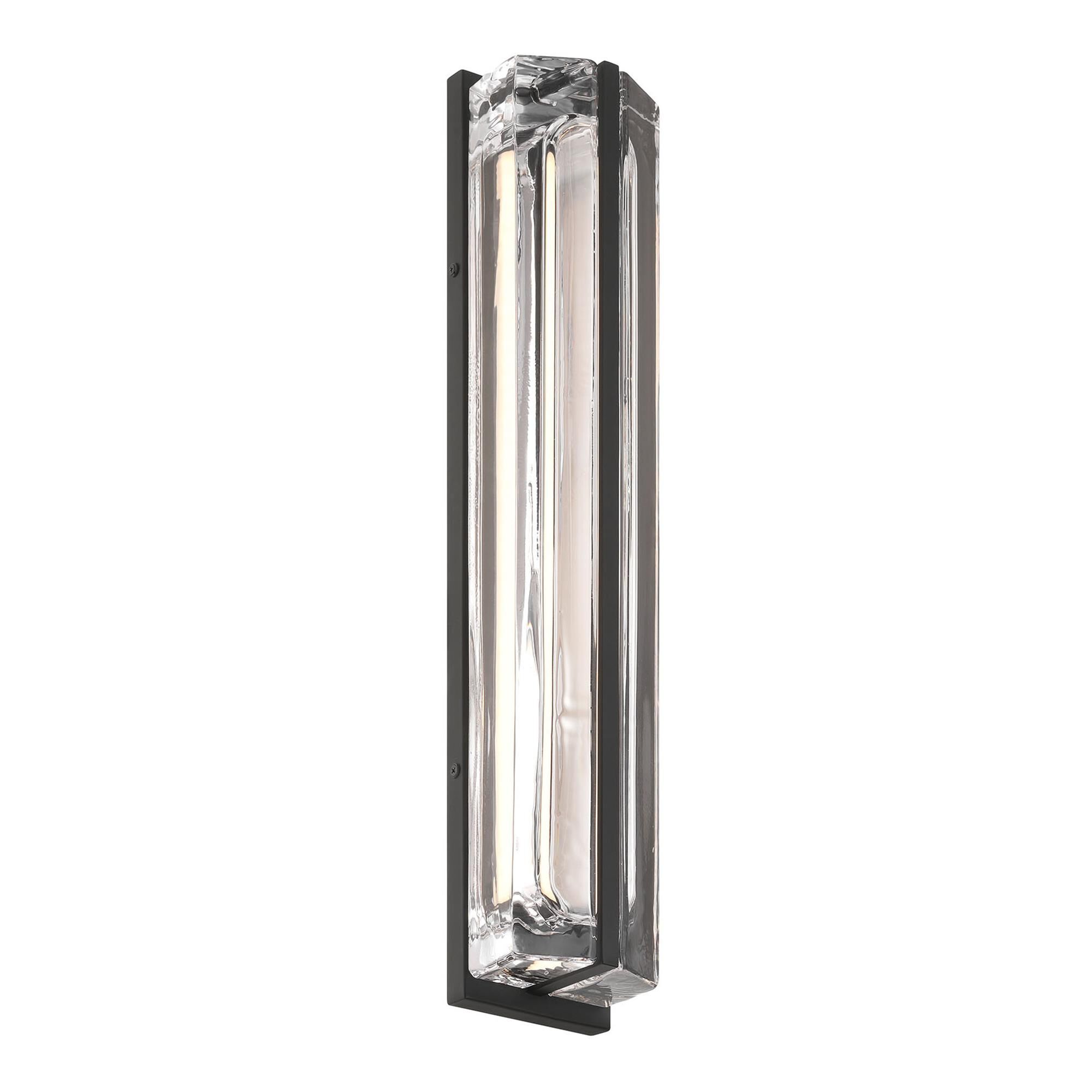 Shown in Black finish and Clear glass