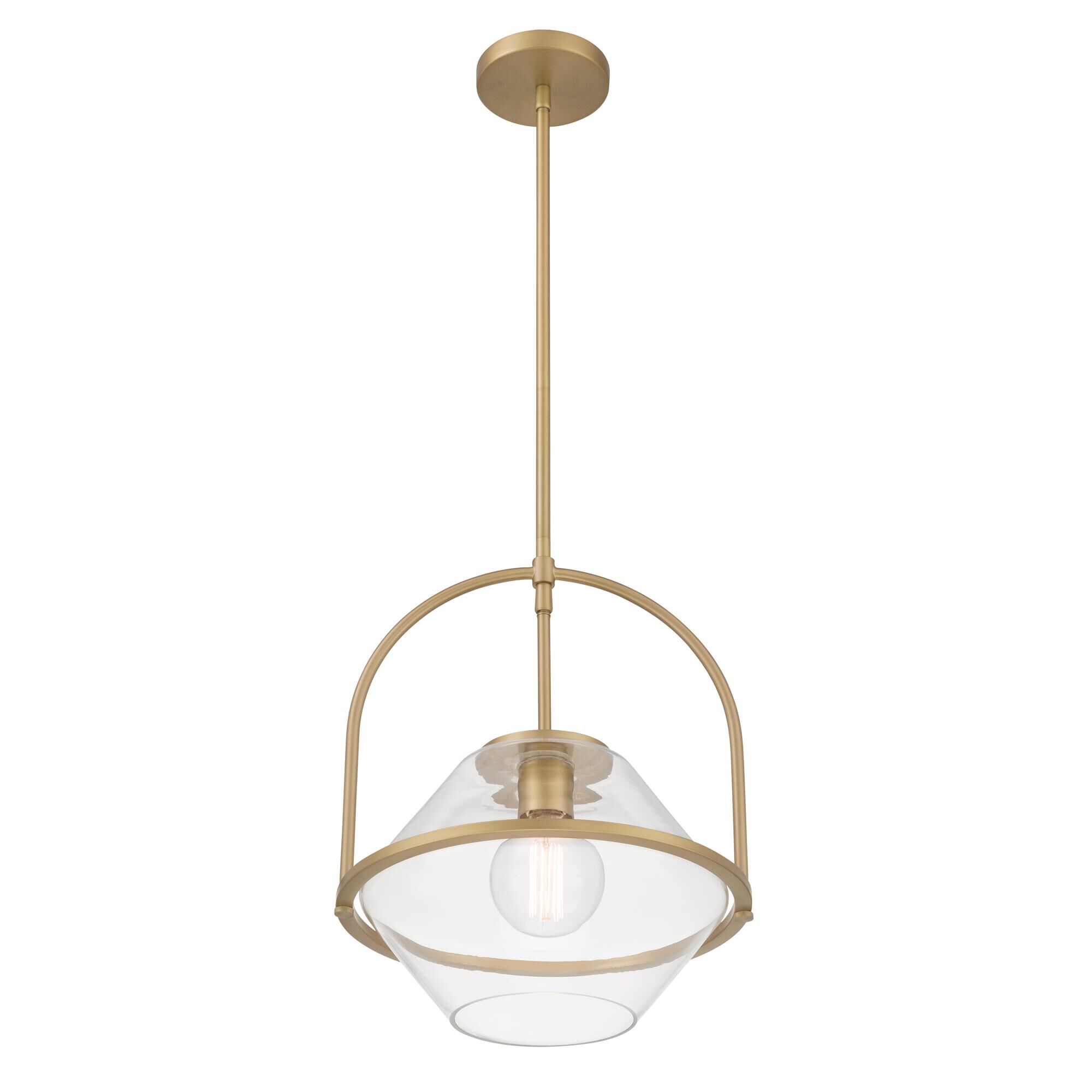 Shown in Legacy Brass finish and Clear glass