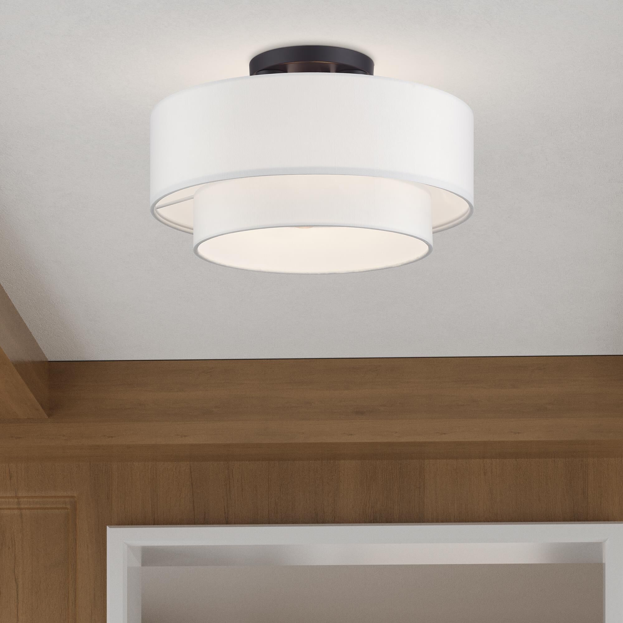 Manorwood 15 Inch Semi Flush Mount by Livex Lighting