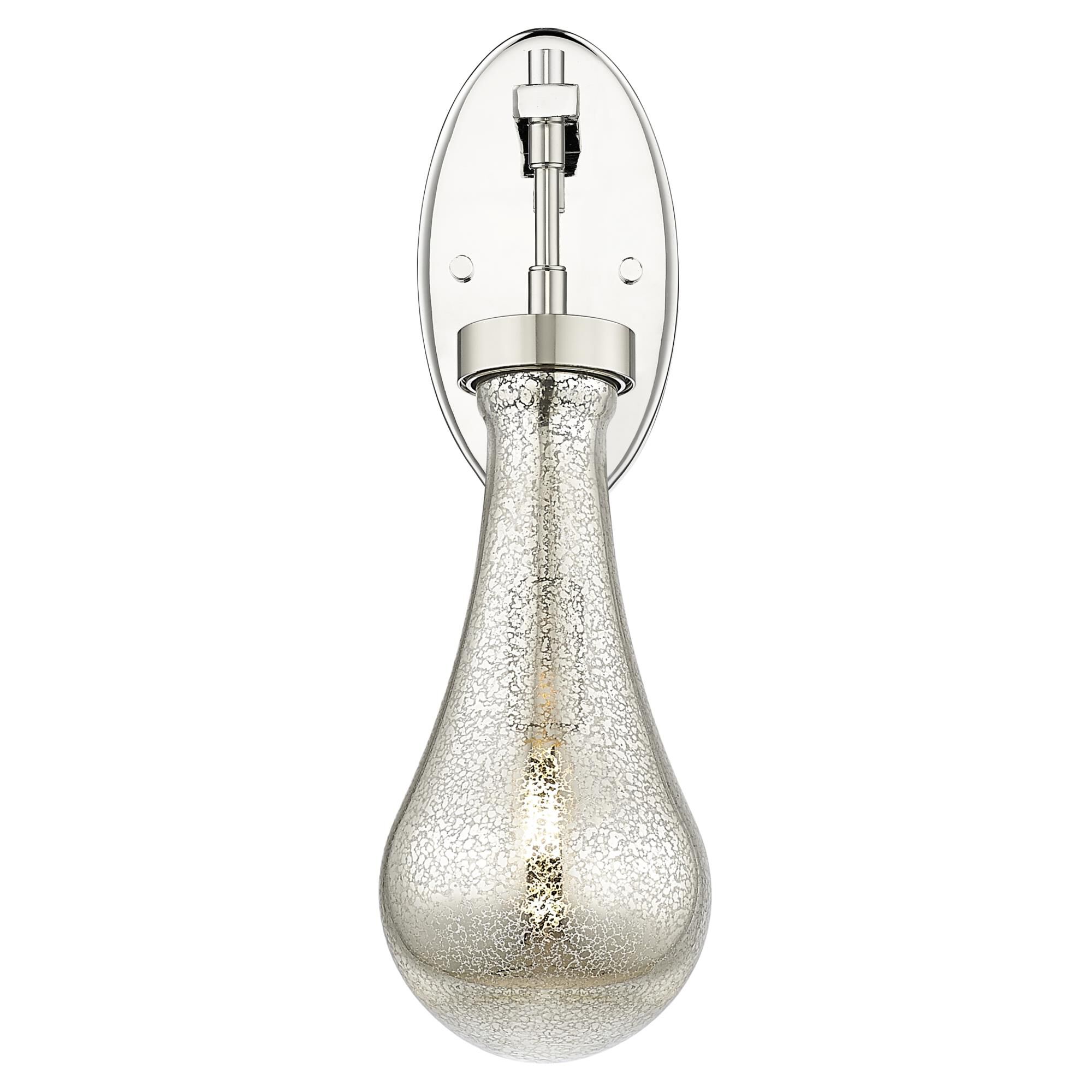 Shown in Polished Nickel finish and Mercury glass