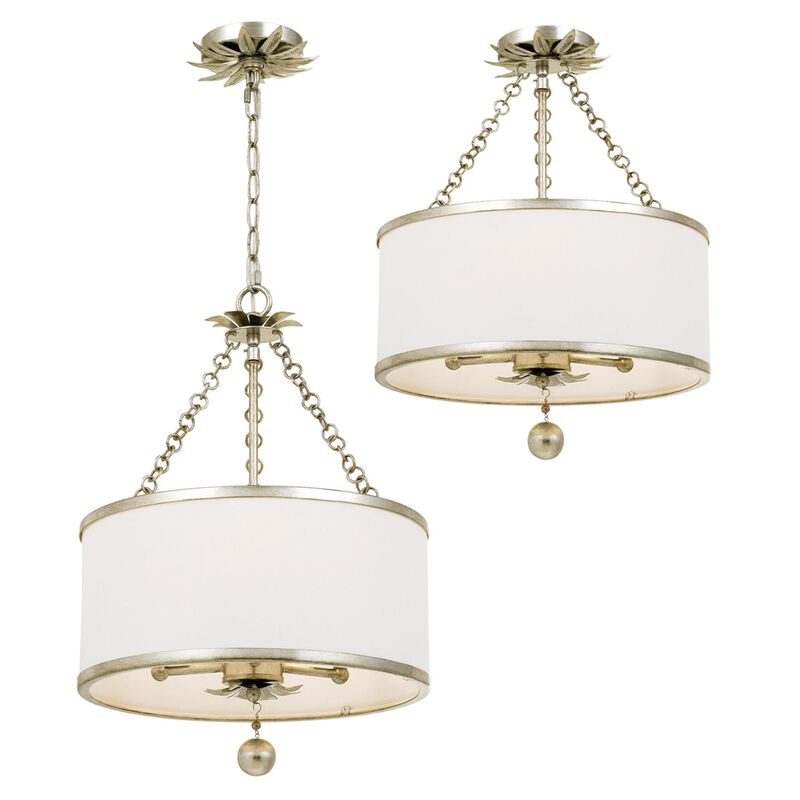 Broche 14 Inch 3 Light Mini Chandelier by Crystorama