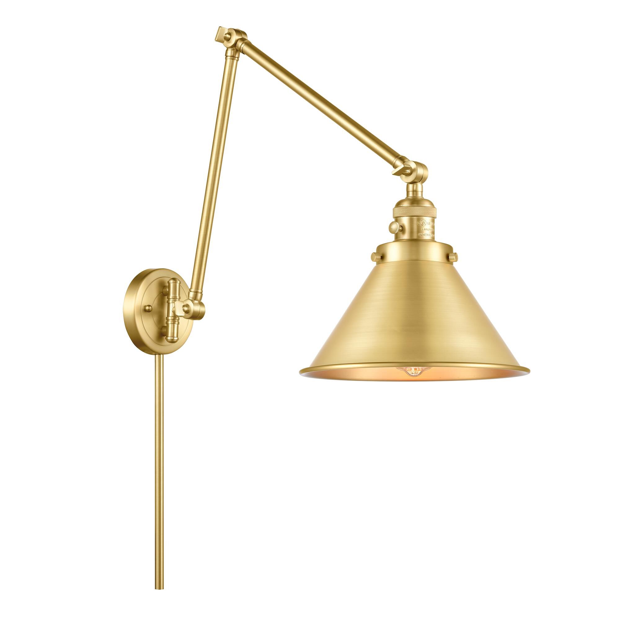 Shown in Satin Gold finish and Satin Gold Metal shade