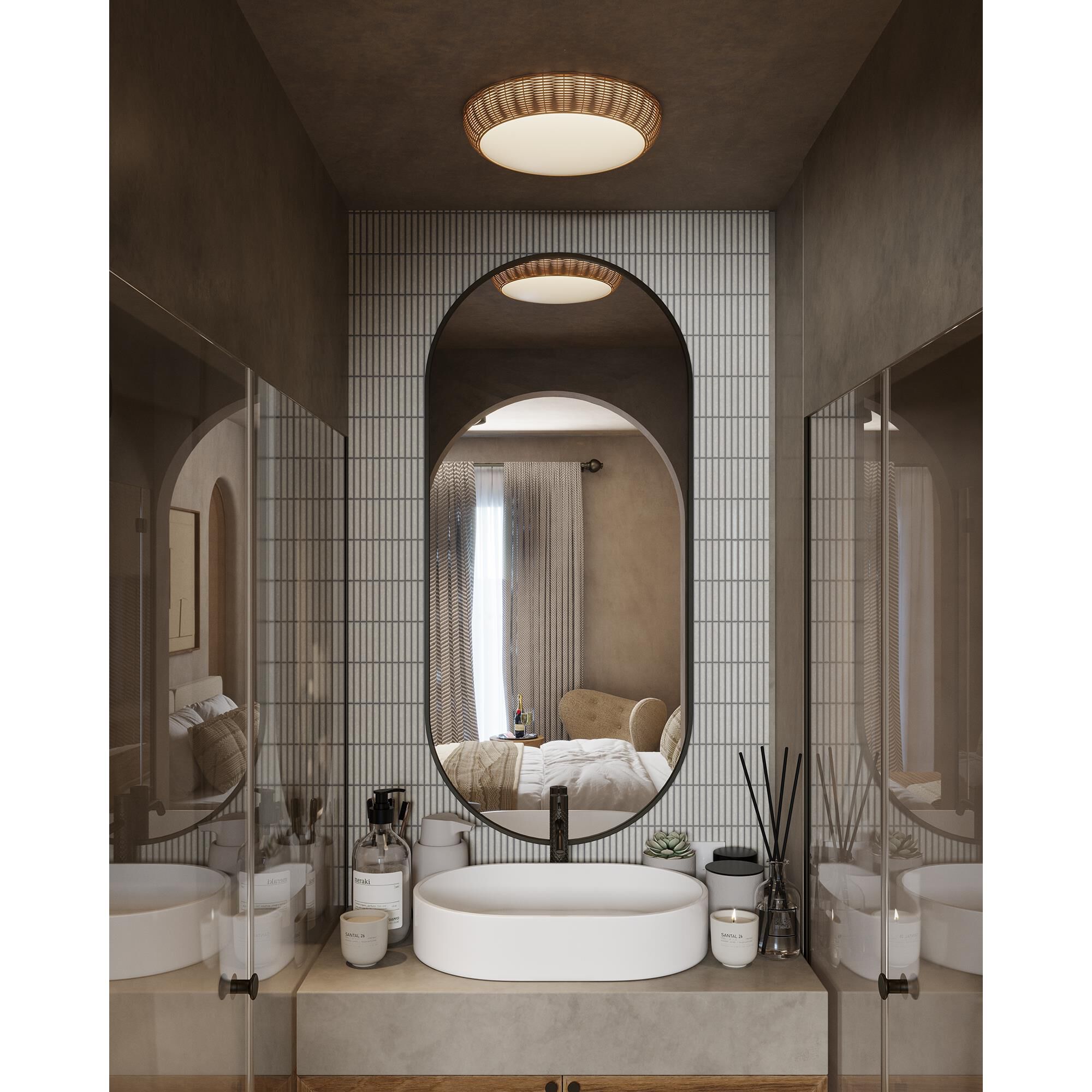 Hae Jung Roe Merida 15 Inch Flush Mount by Alora Mood