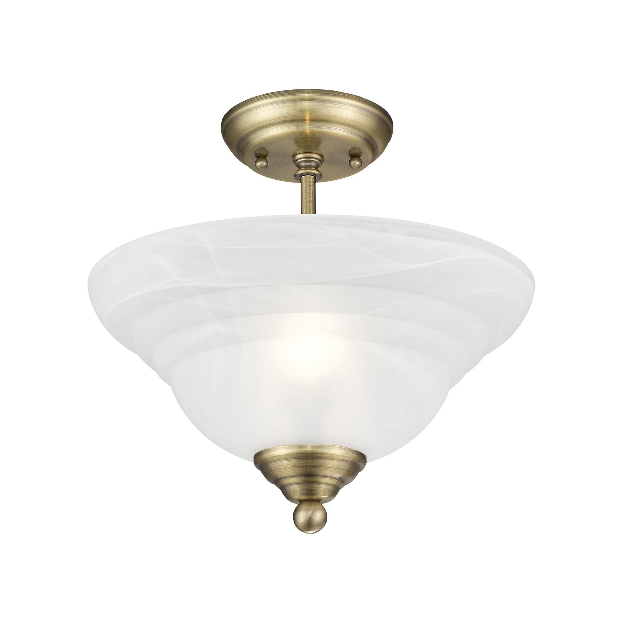 North Port 13 Inch 2 Light Semi Flush Mount by Livex Lighting