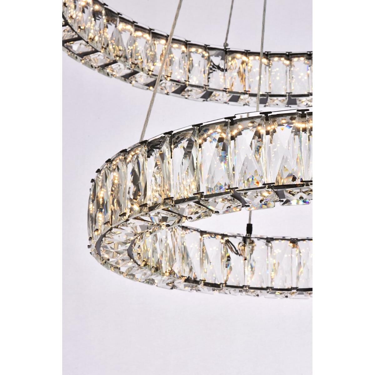 Monroe 28 Inch 2 Light LED Chandelier by Elegant Lighting