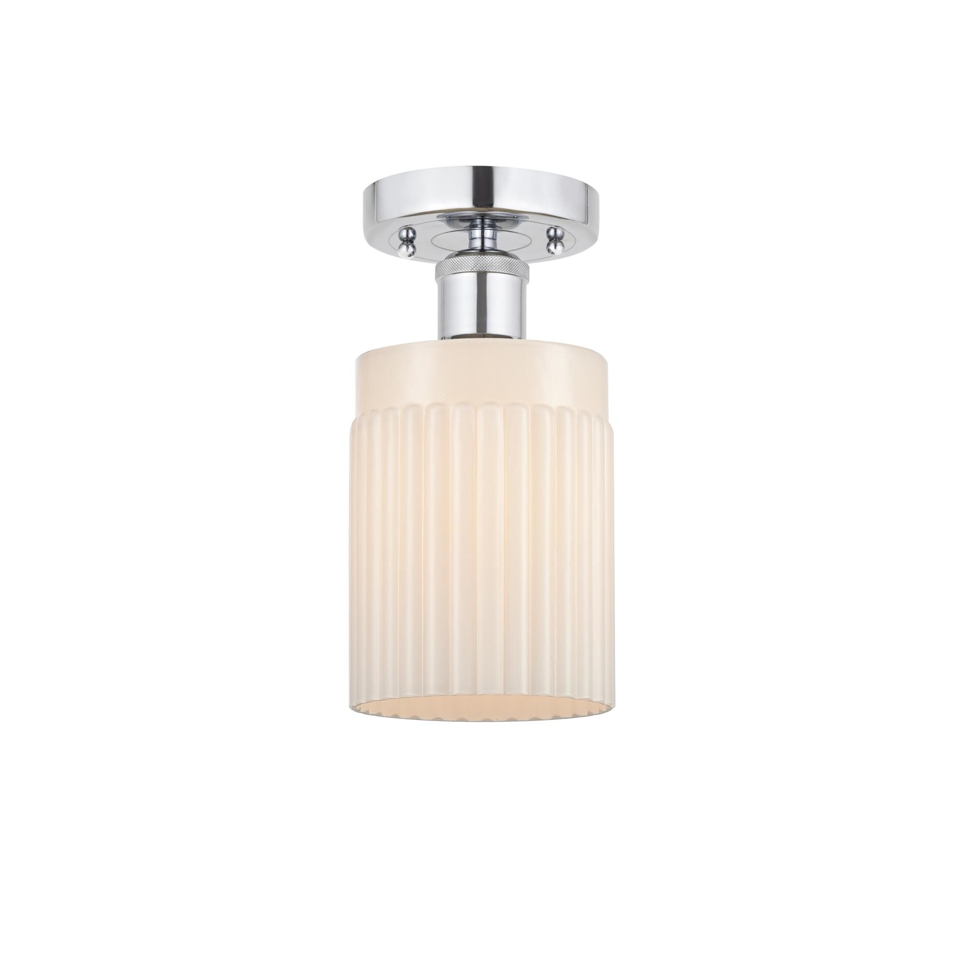 Shown in Polished Chrome, Matte White finish and Matte White glass and Matte White Glass shade