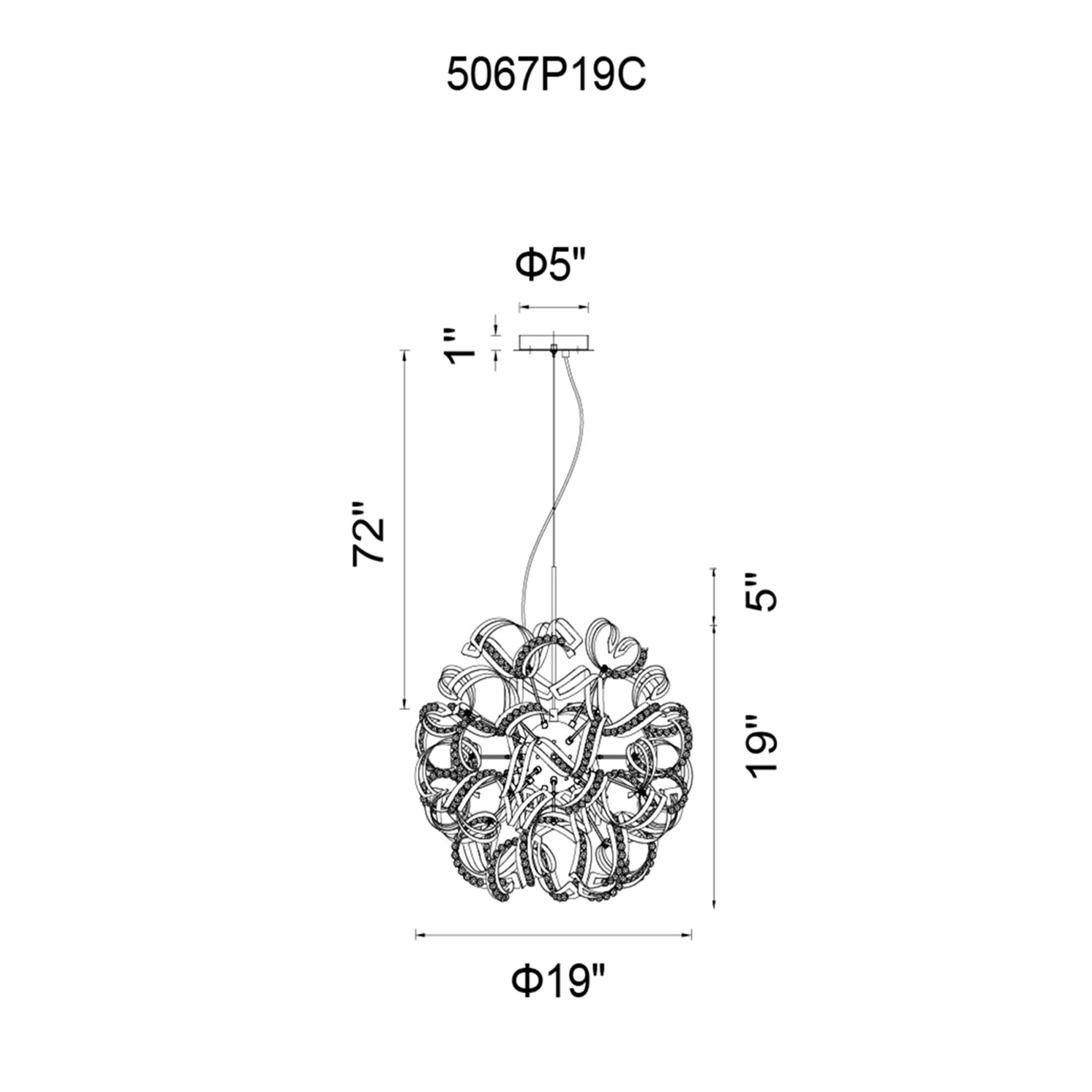 Swivel 19 Inch Large Pendant by CWI Lighting