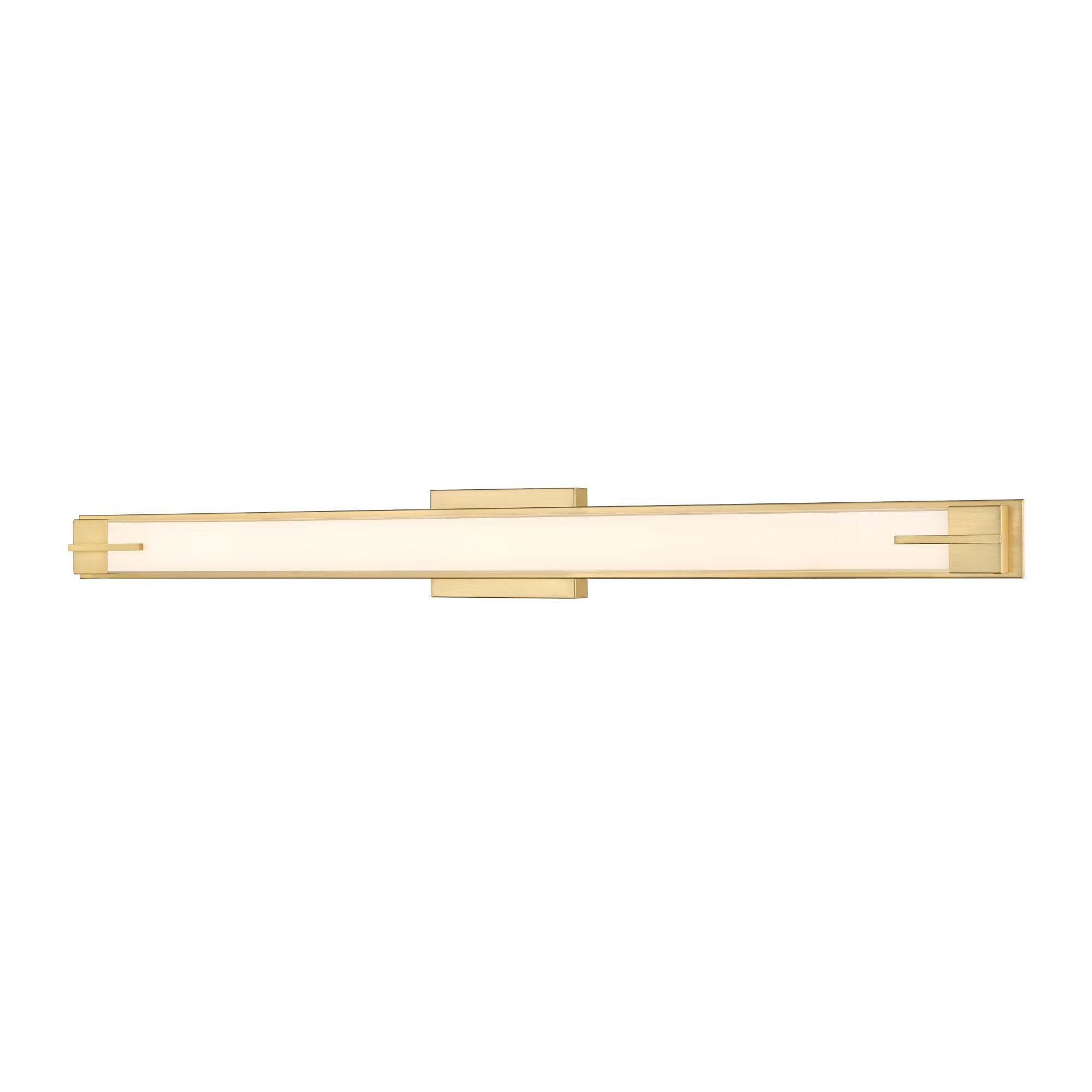 Shown in Modern Gold finish and Gloss Opal glass and Gloss Opal shade