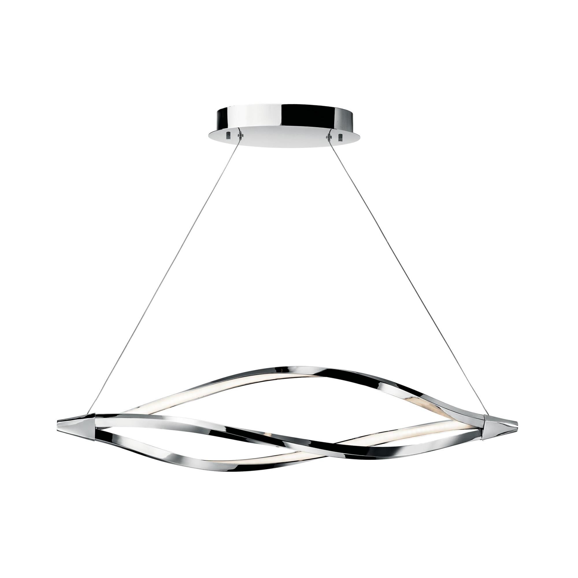 Shown in Chrome finish and Clear Etched Acrylic shade