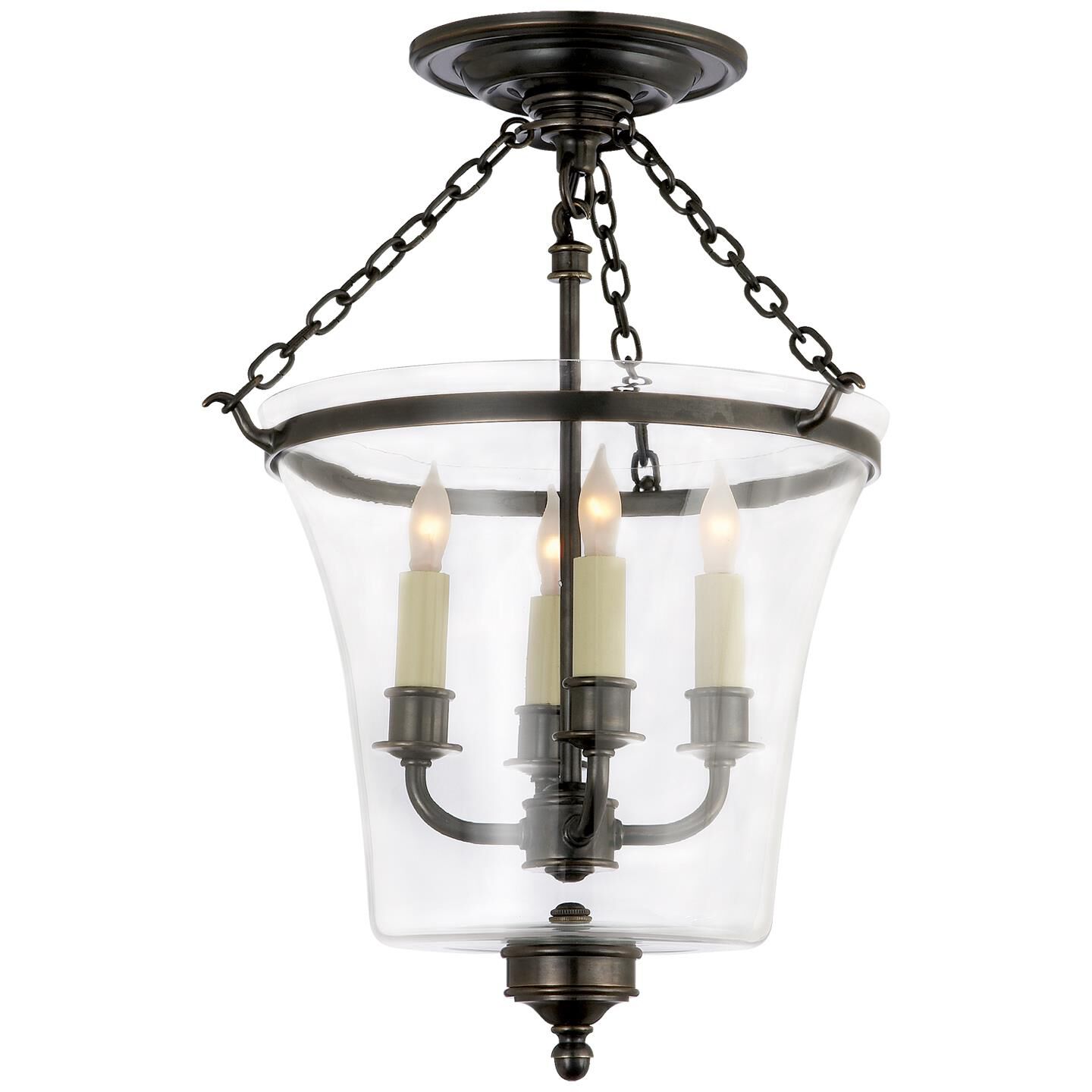 Chapman & Myers Sussex 12 Inch 4 Light Semi Flush Mount by Visual Comfort Signature Collection