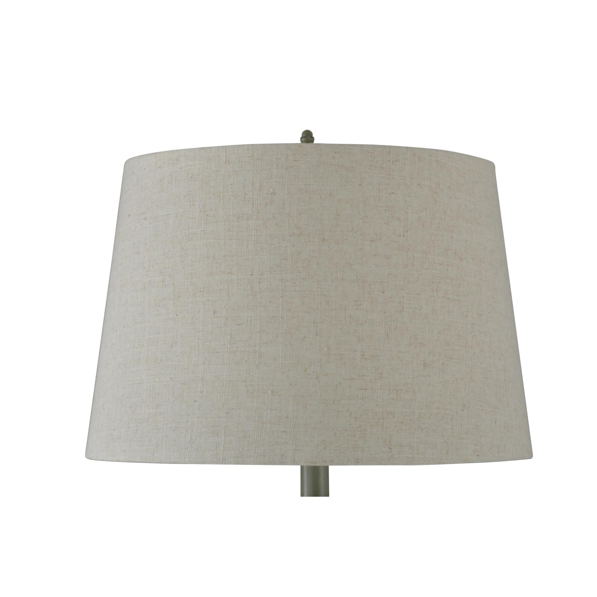 Shown in Distressed Green finish and Oatmeal Hardback Fabric shade