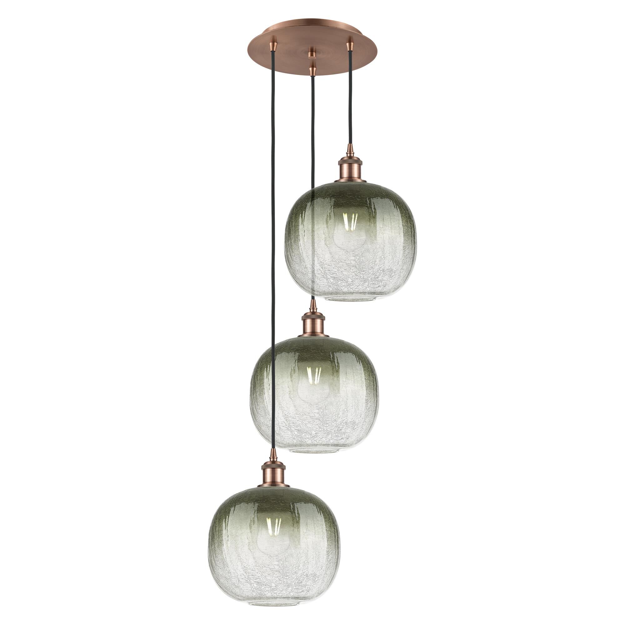 Shown in Antique Copper finish and Slate glass