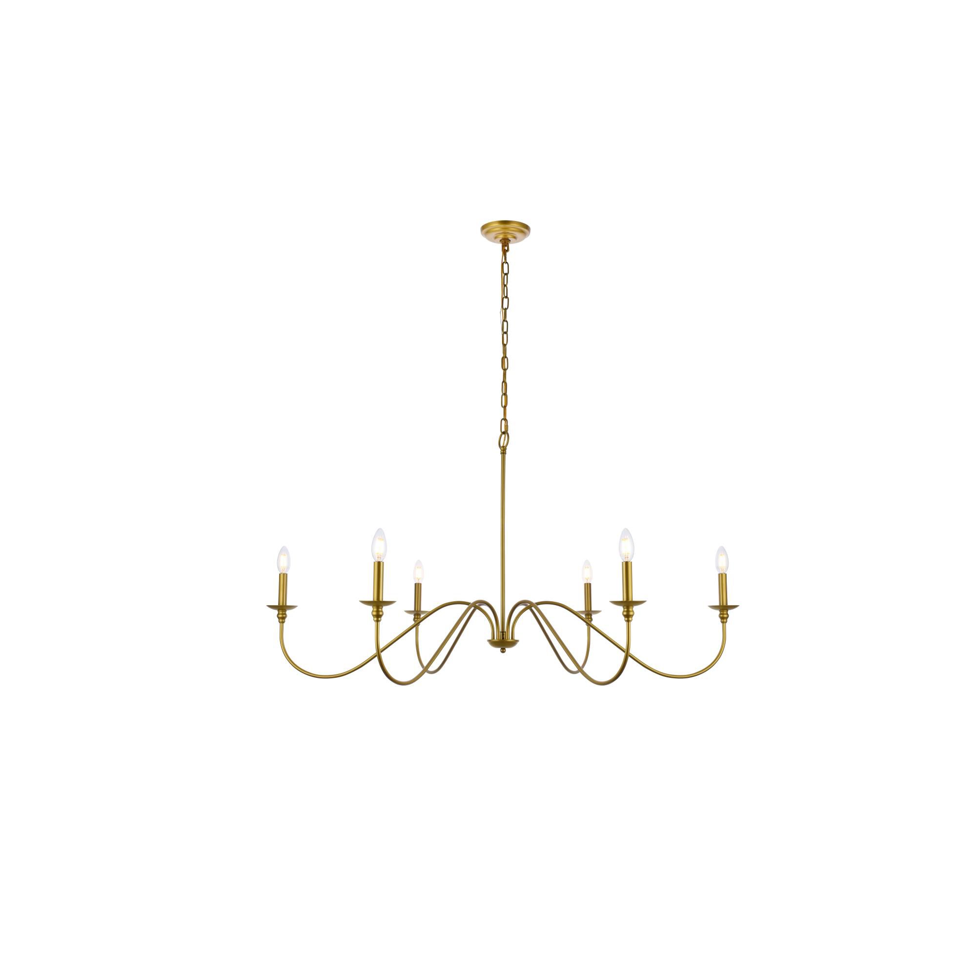 Rohan 48 Inch 6 Light Chandelier by Elegant Lighting